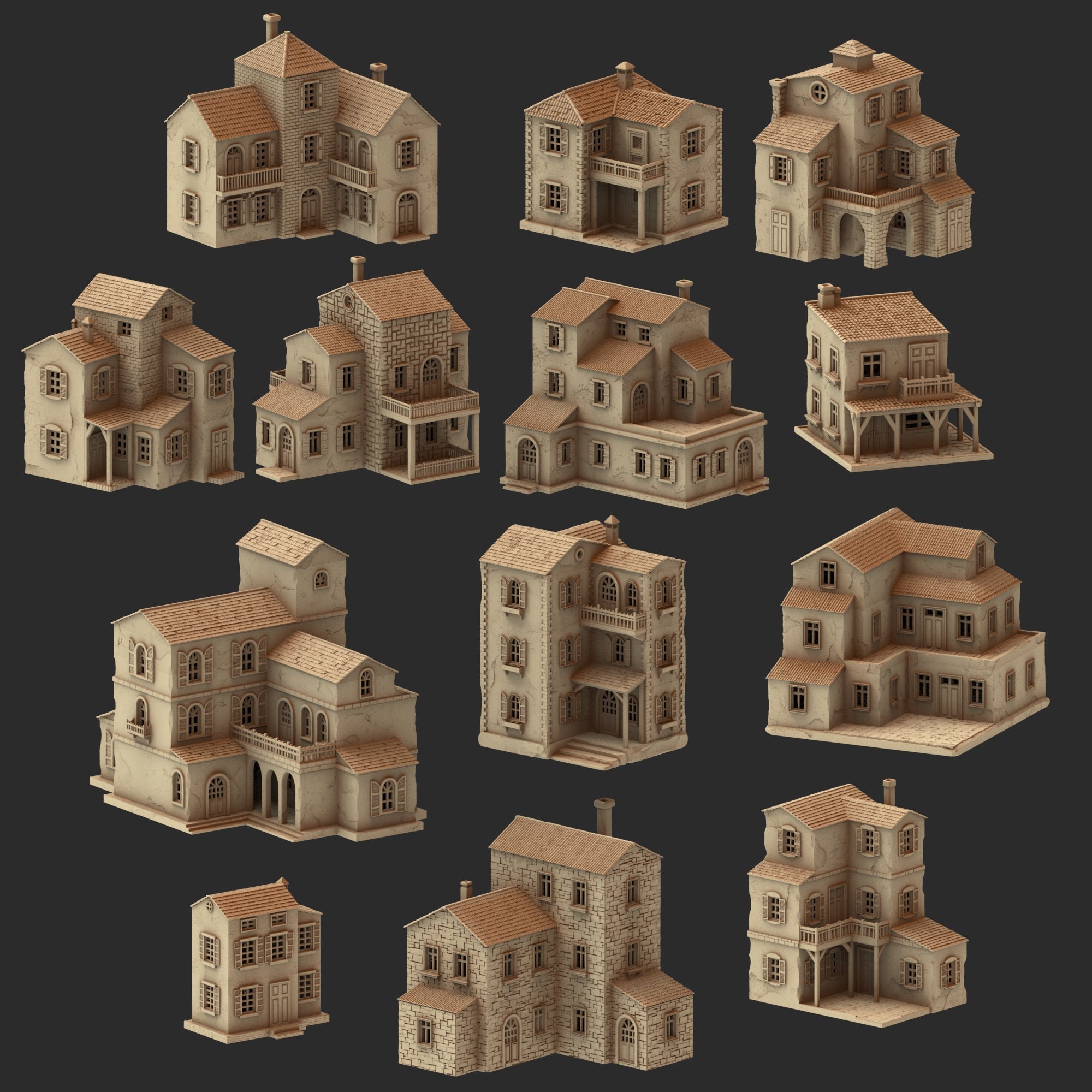 🏠 New Release: Provence Architecture – 13 Modular STL Buildings for WWII Historical Wargaming