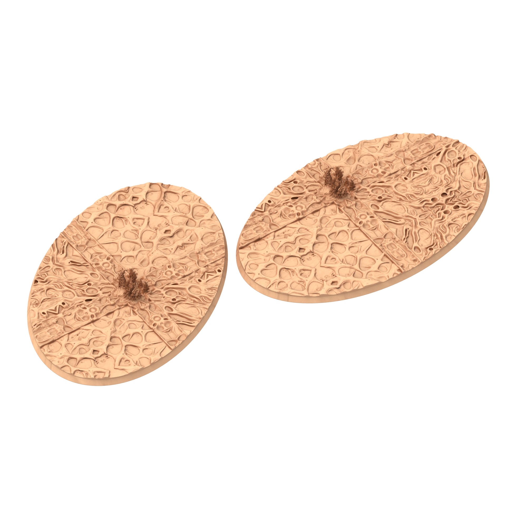 Fukai - Textured Oval Bases, lot of 60mm to 170mm - FUKAI Tortured Forest ground