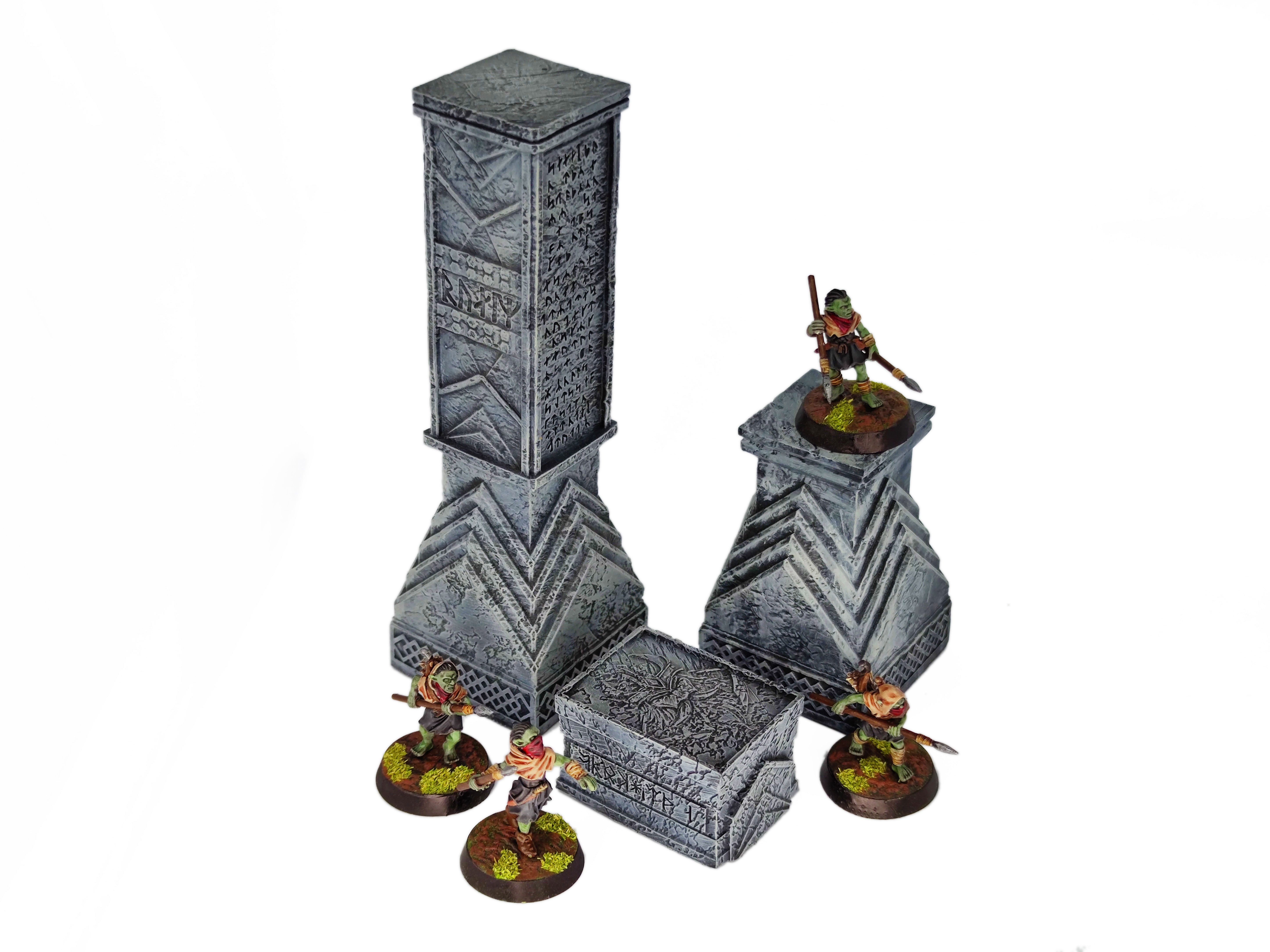 Goblin Cave -  Goblin Marauders with Spears and bows, Tamed forest Spiders, Middle rings for wargame D&D, Lotr... Medbury miniatures