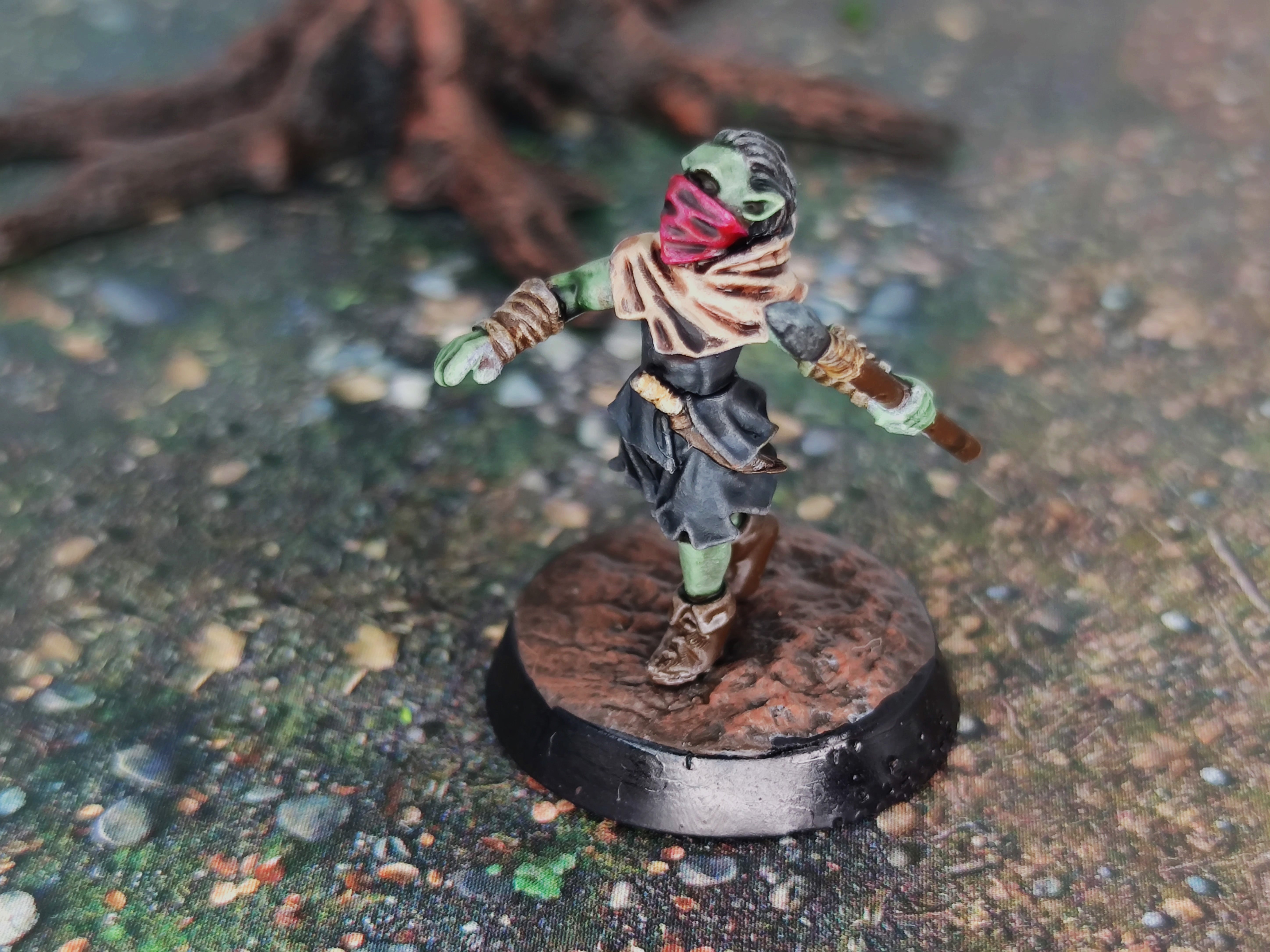 Goblin Cave -  Goblin Marauders with Spears and bows, Tamed forest Spiders, Middle rings for wargame D&D, Lotr... Medbury miniatures
