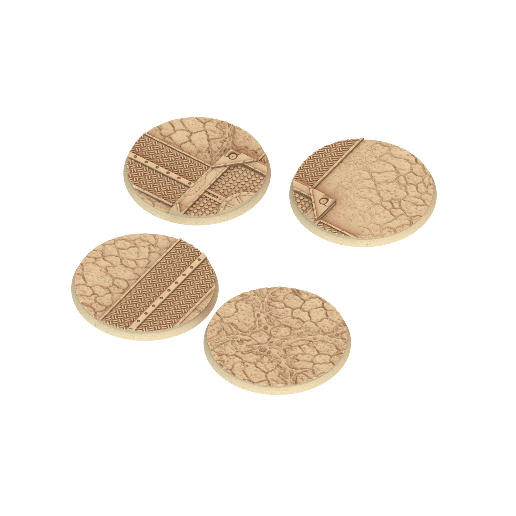 Bug Army - Textured Round Bases, lot of 25mm to 160mm - BGRMY Tortured Forest ground