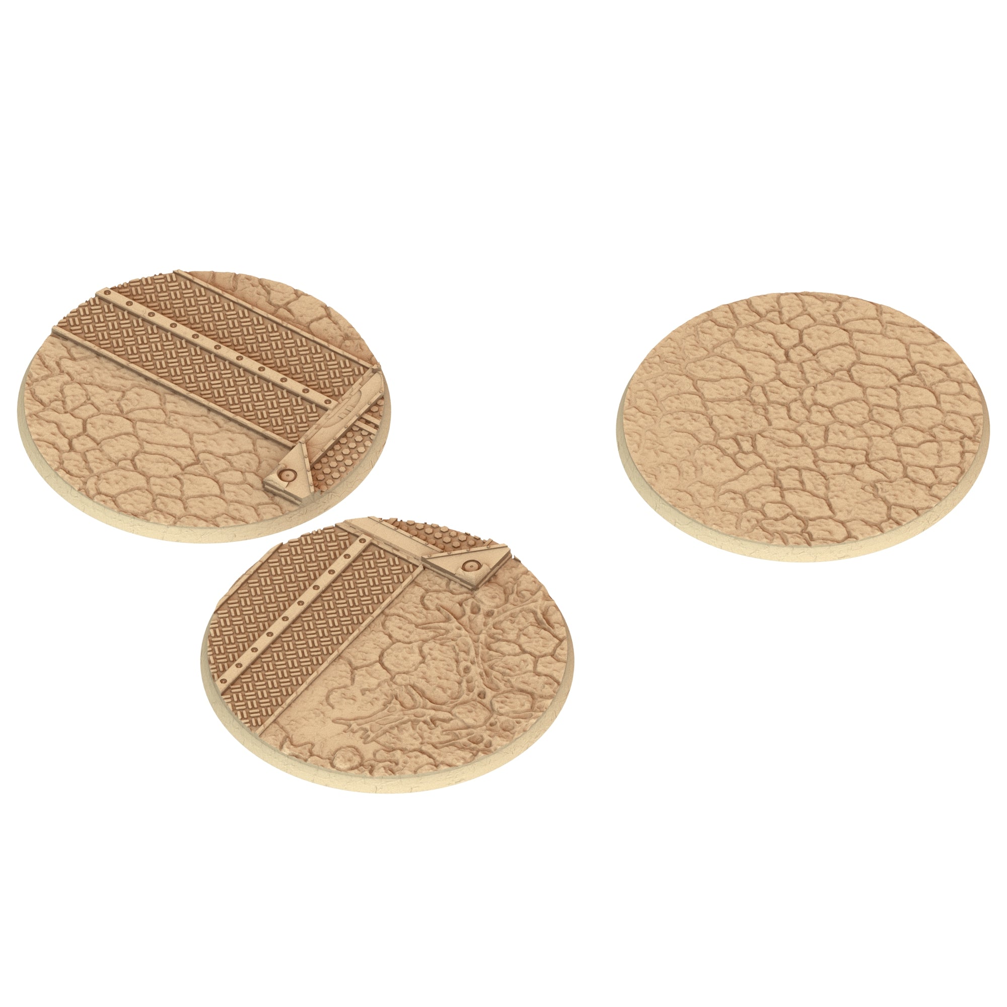 Bug Army - Textured Round Bases, lot of 25mm to 160mm - BGRMY Tortured Forest ground