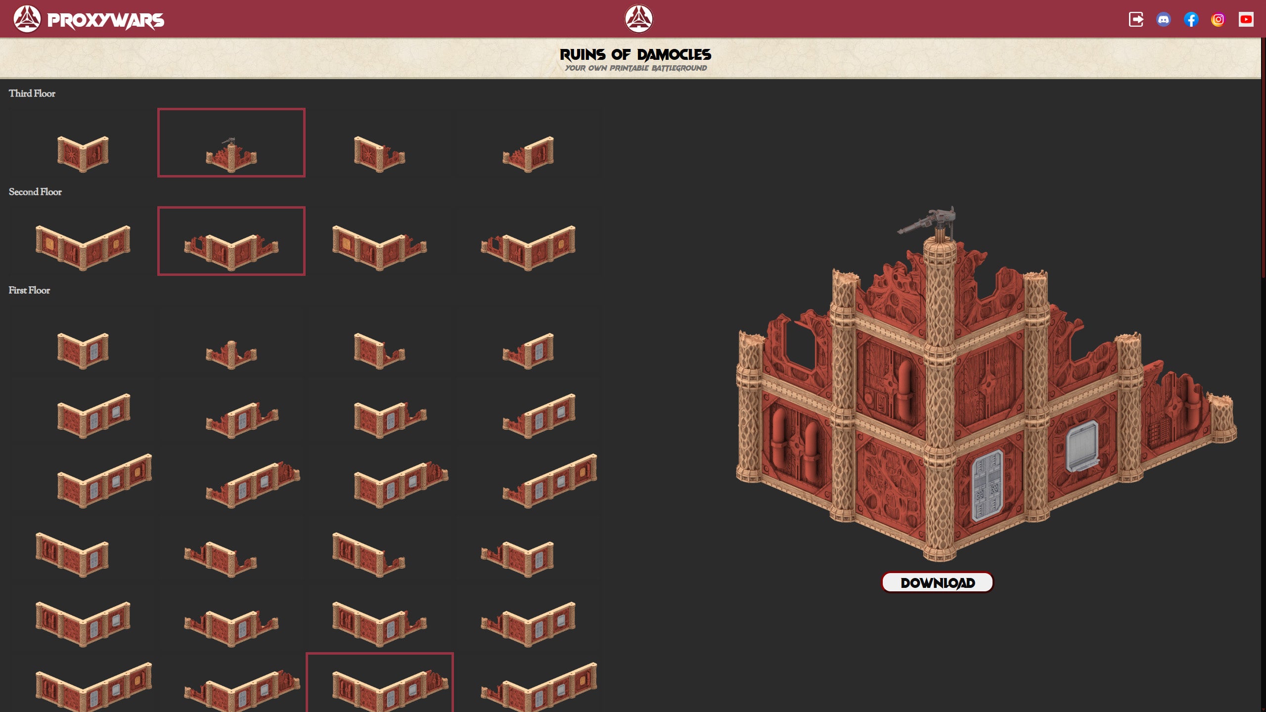 Damocles City Builder - Bug Army Warcamp - Modular Buildings & Full Biome