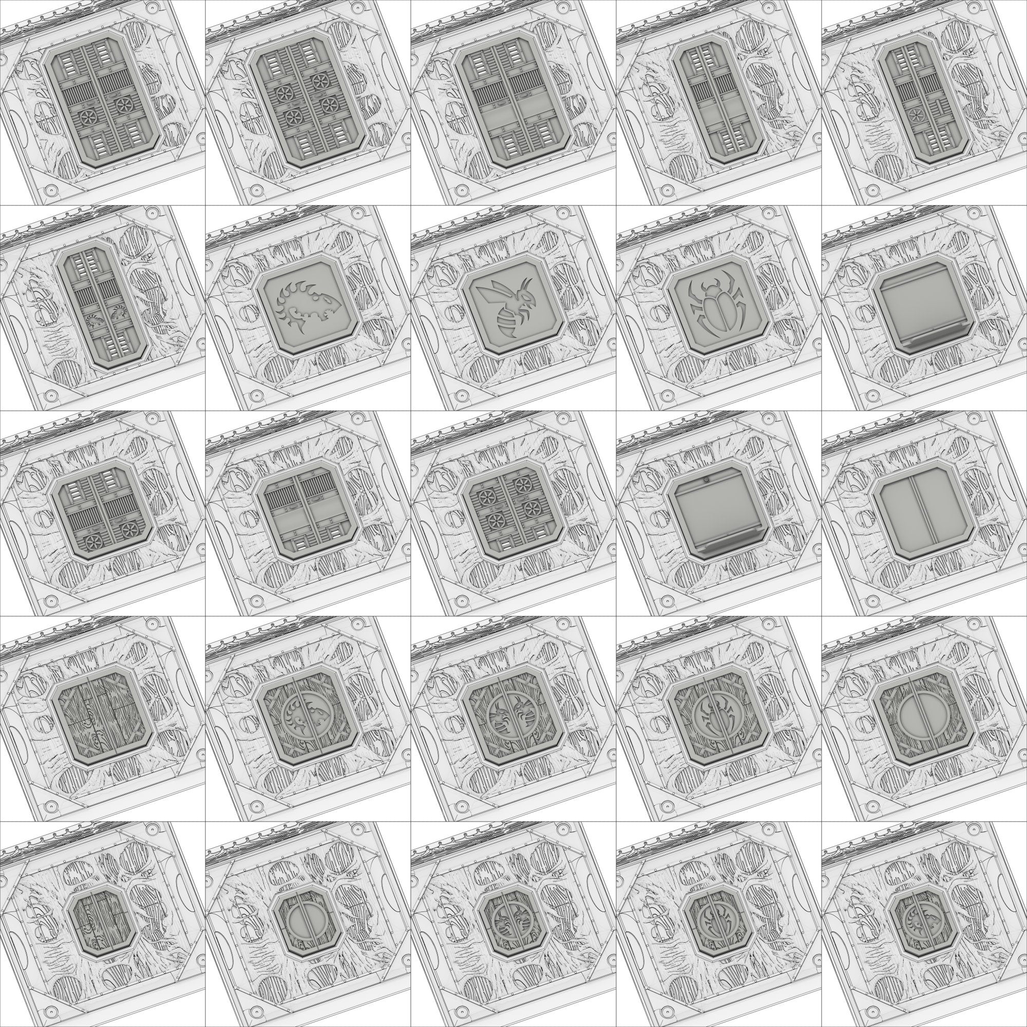 Damocles City Builder - Bug Army Warcamp - Modular Buildings & Full Biome