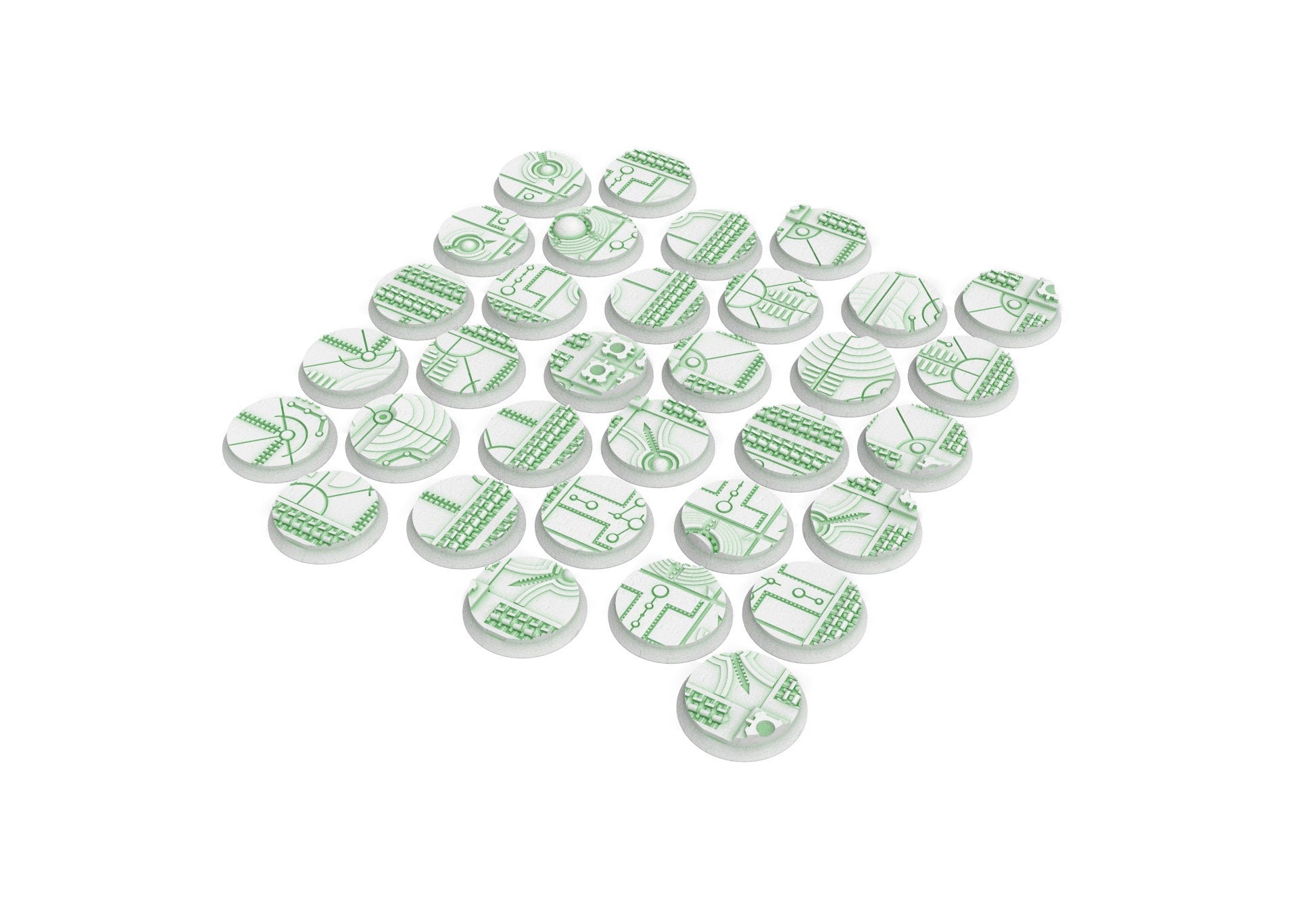 Cinan - Textured Round Bases, lot of 25mm to 160mm CINAN set 1 usable for warmachine, wargame...