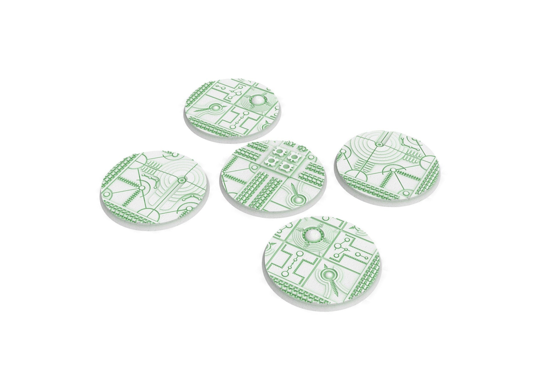 Cinan - Textured Round Bases, lot of 25mm to 160mm CINAN set 1 usable for warmachine, wargame...