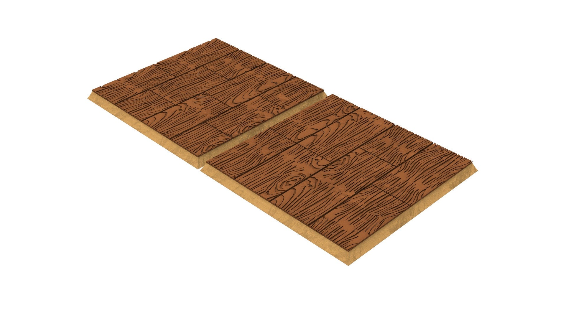 Wooden - Lot of 20mm to 100mm square bases & wooden textures usable for Oldhammer, 9th age, King of war, Donjon et dragon, Confrontation...