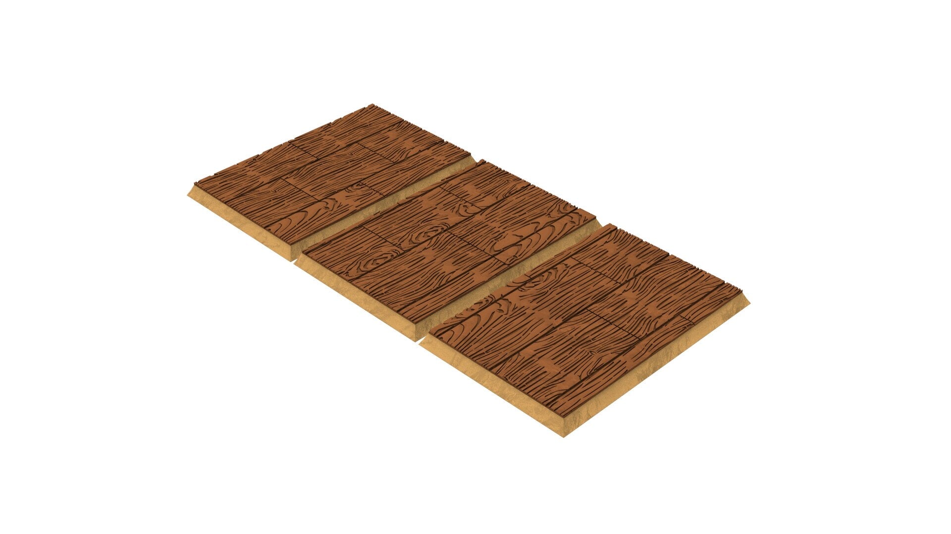 Wooden - Lot of 50x25mm to 150x100mm rectangular bases & wooden textures usable for Oldhammer, 9th age, King of war, Donjon et dragon...