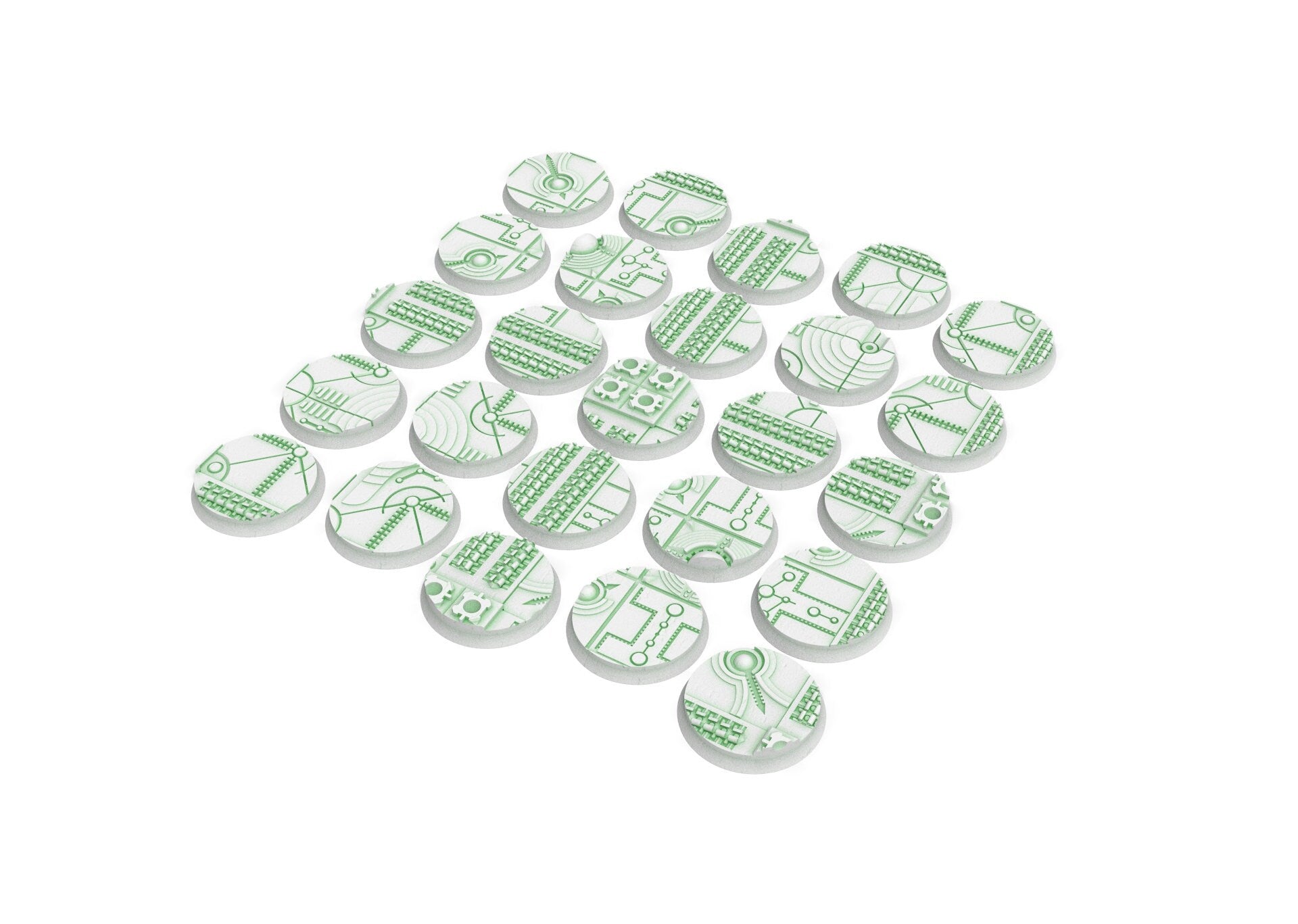 Cinan - Textured Round Bases, lot of 25mm to 160mm CINAN set 1 usable for warmachine, wargame...