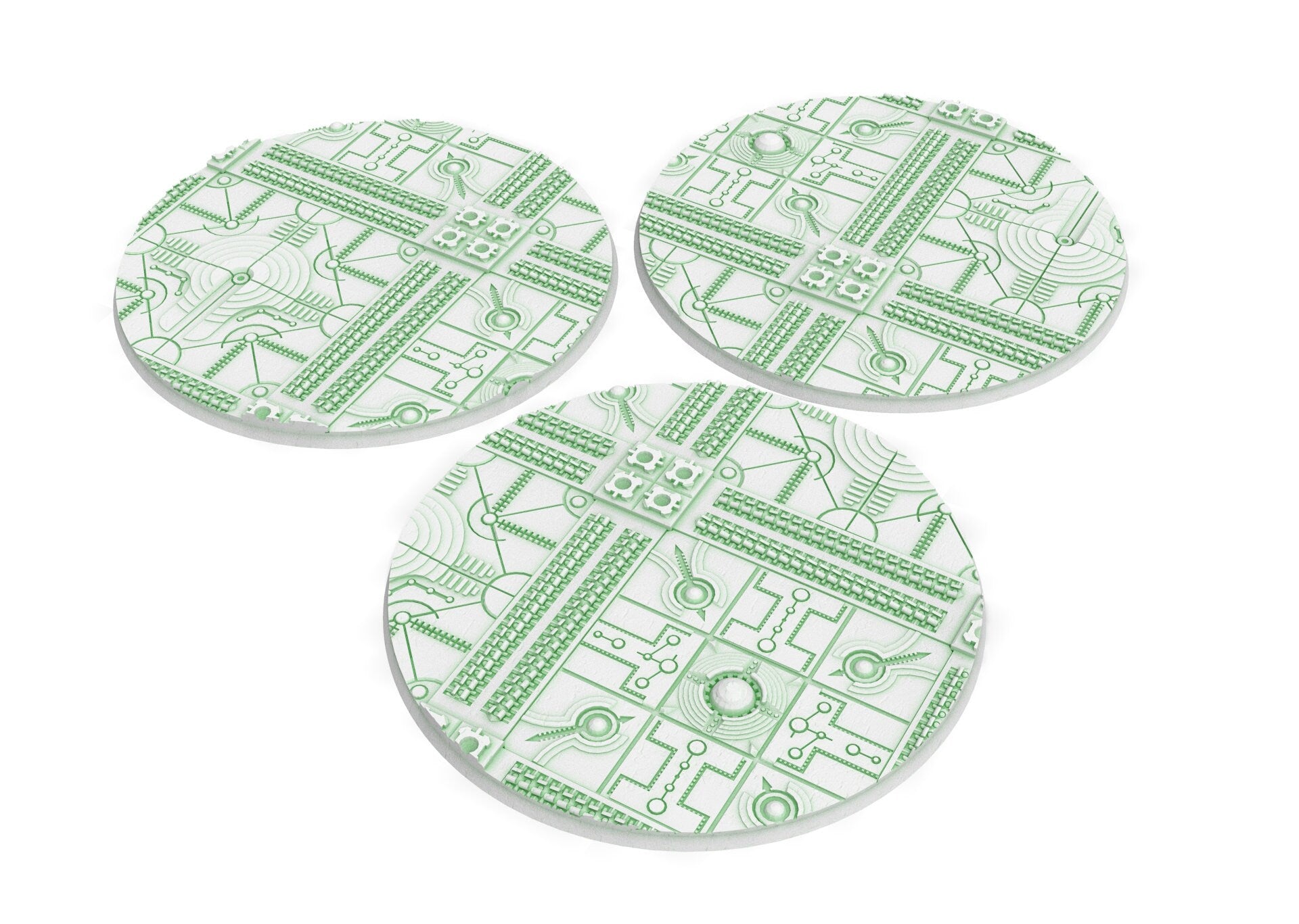 Cinan - Textured Round Bases, lot of 25mm to 160mm CINAN set 1 usable for warmachine, wargame...