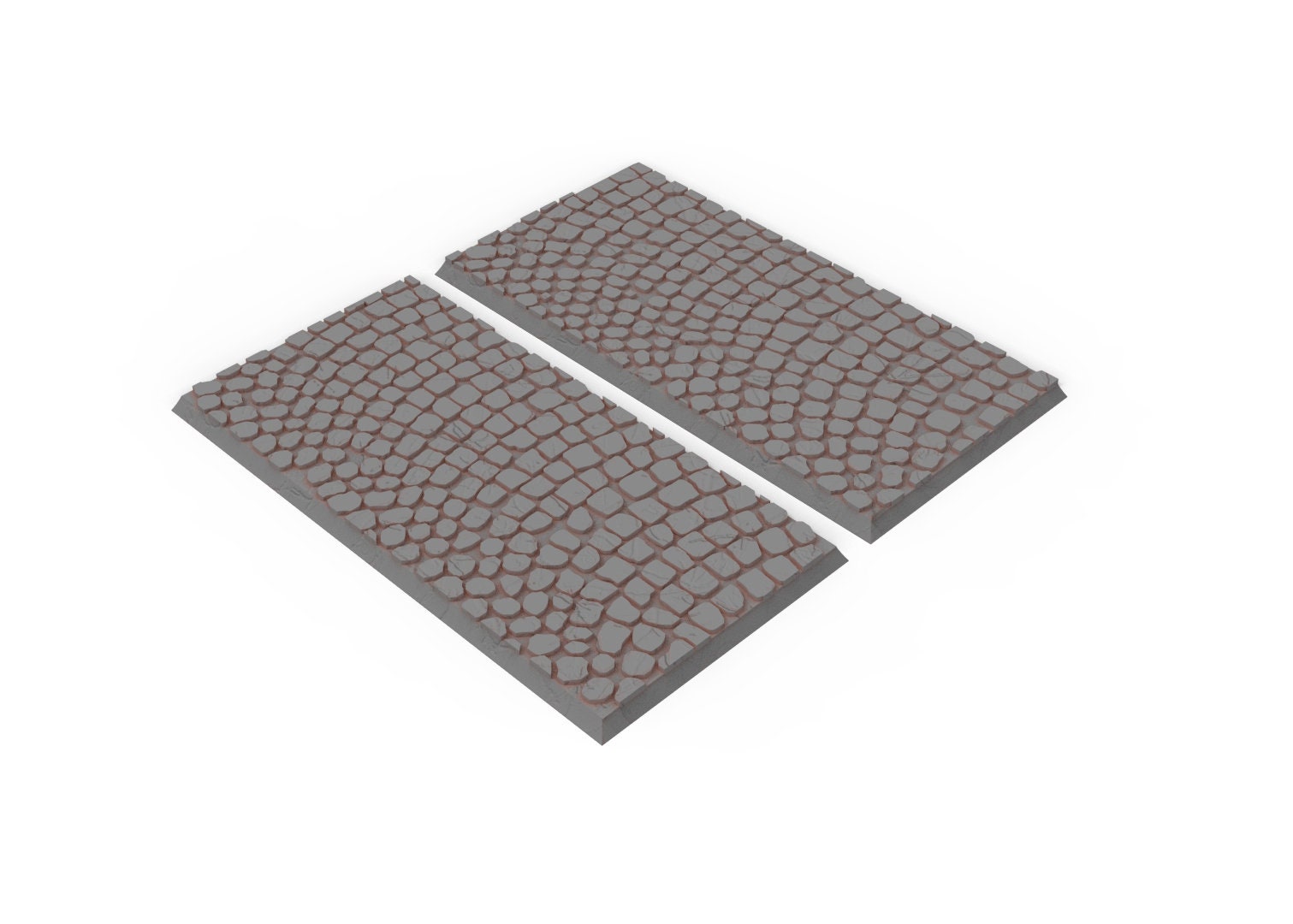 Civil - Textured Rectangular Bases, lot of 50x25mm to 150x100mm usable for Oldhammer, 9th age, King of war, Donjon et dragon...