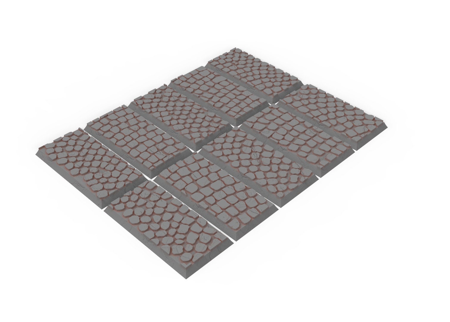 Civil - Textured Rectangular Bases, lot of 50x25mm to 150x100mm usable for Oldhammer, 9th age, King of war, Donjon et dragon...