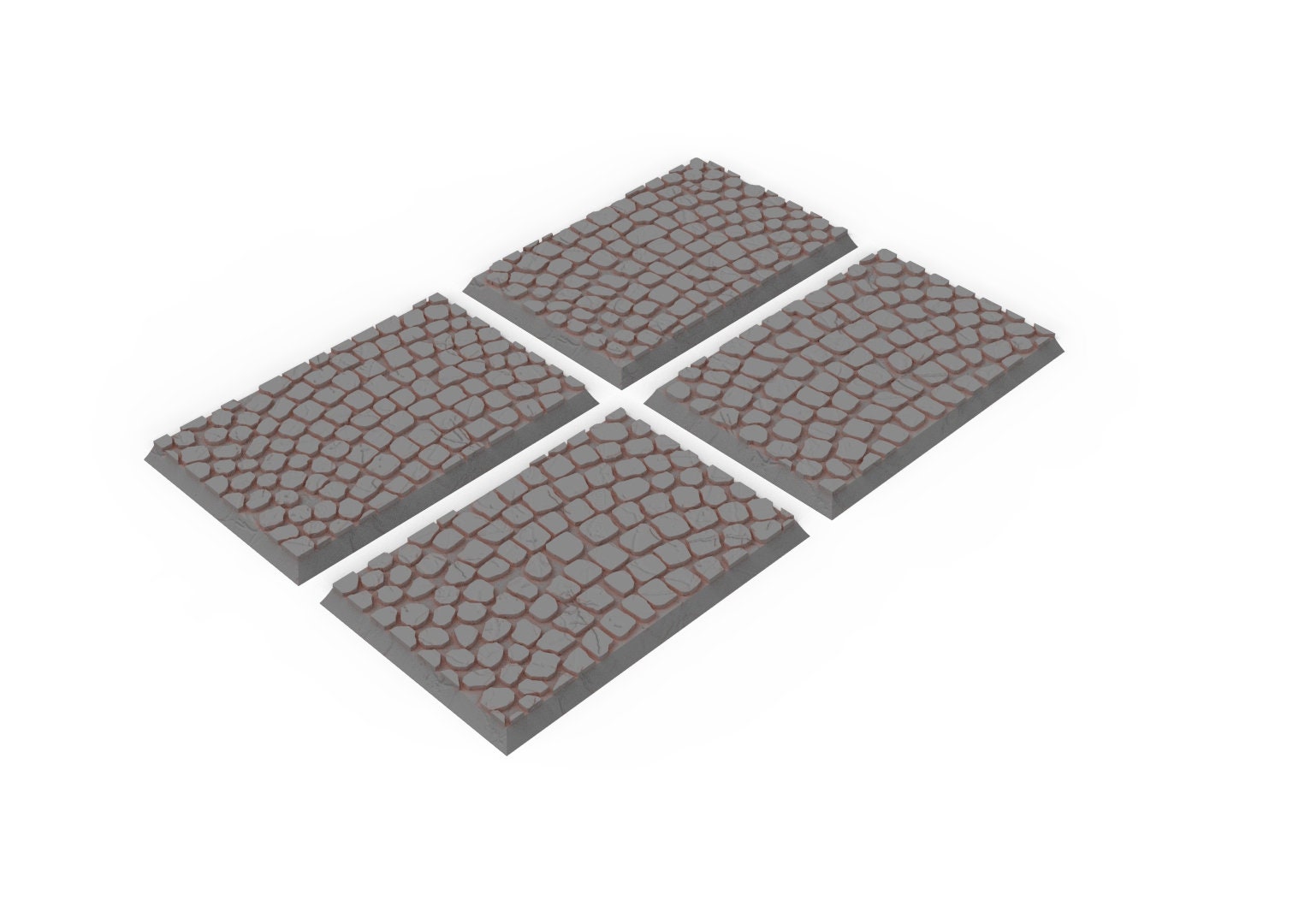 Civil - Textured Rectangular Bases, lot of 50x25mm to 150x100mm usable for Oldhammer, 9th age, King of war, Donjon et dragon...