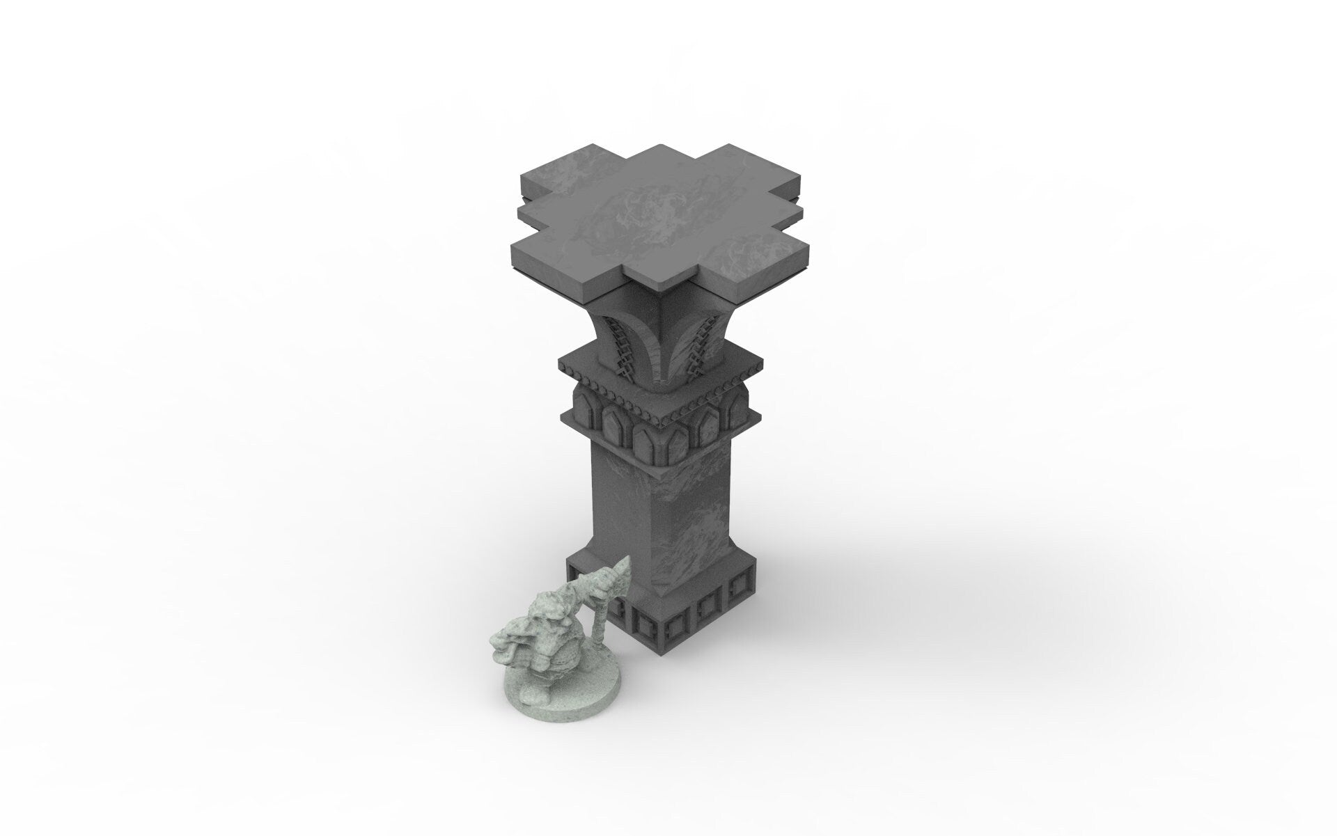 Dwarf mine pillars & stelae usable for lord with the rings, fantasy wargame ... V02-08