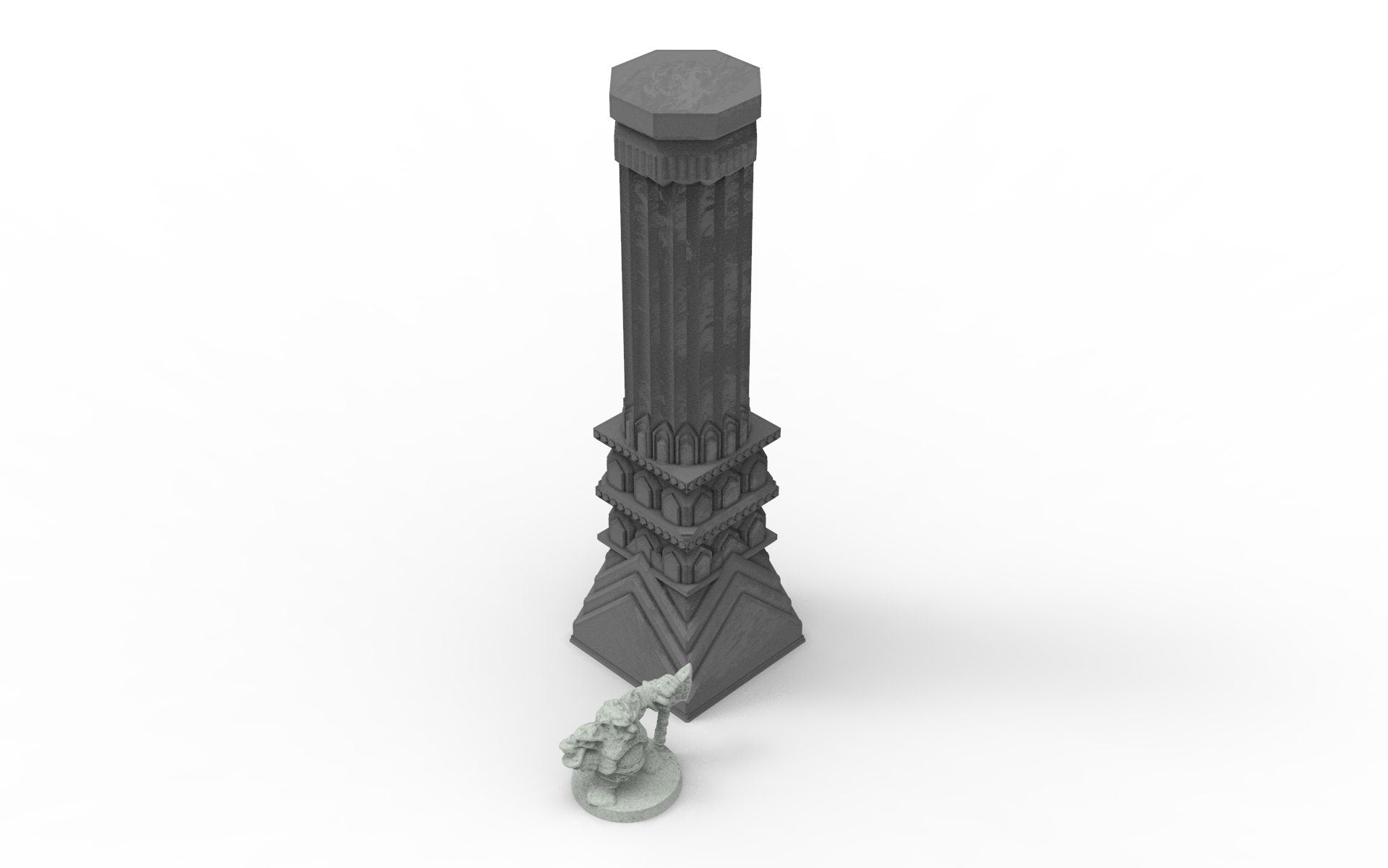 Dwarf mine pillars & stelae usable for lord of the rings, Erebor, Moria, fantasy wargame ... V09-16