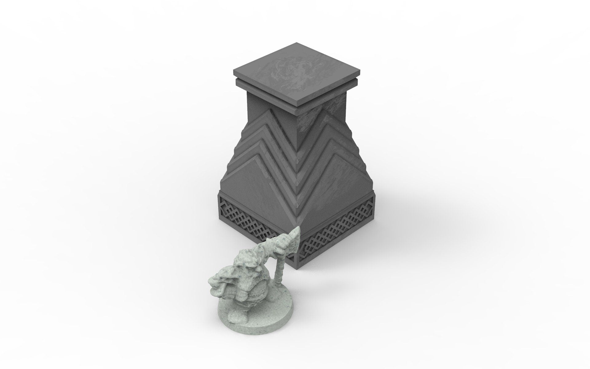 Dwarf mine pillars & stelae usable for lord with the rings, fantasy wargame ... V02-08