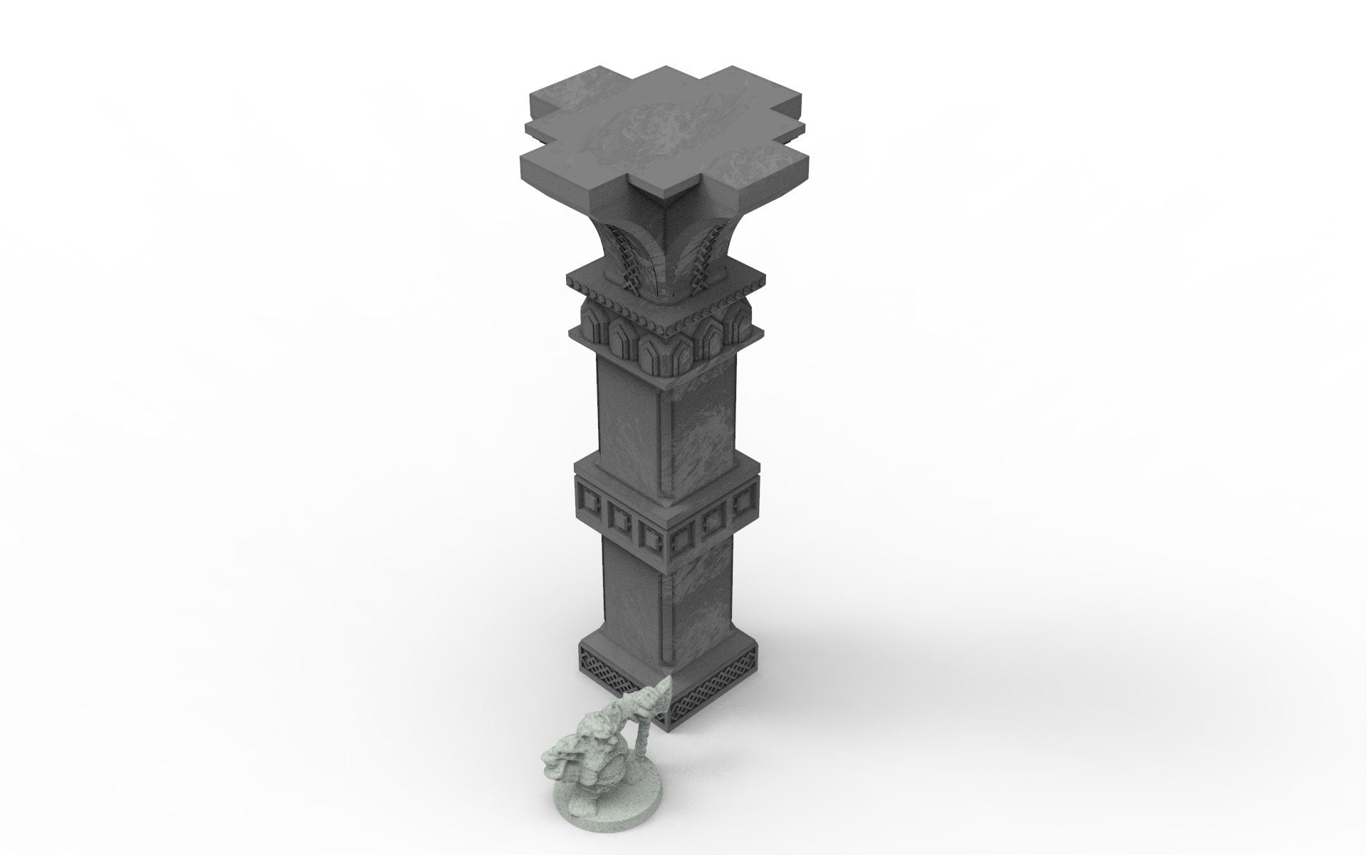 Dwarf mine pillars & stelae usable for lord with the rings, fantasy wargame ... V02-08