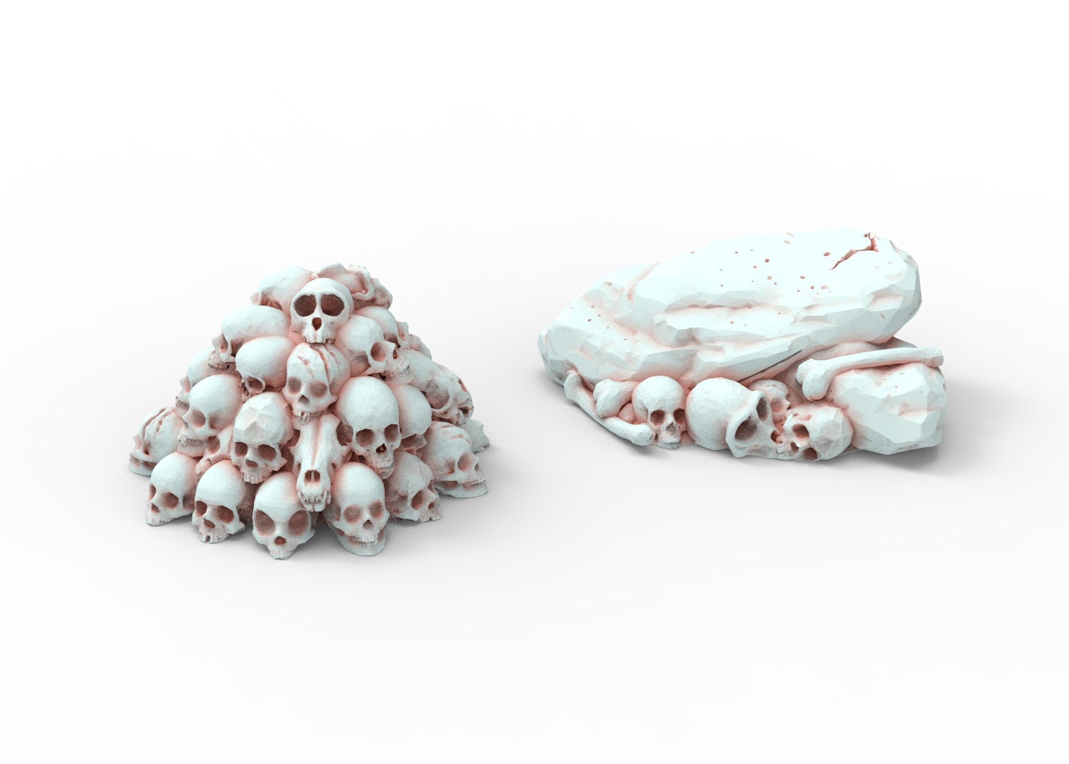 Lots of skulls base decoration usable for Oldhammer, warmachine, infinity, zombicide, scifi wargame...