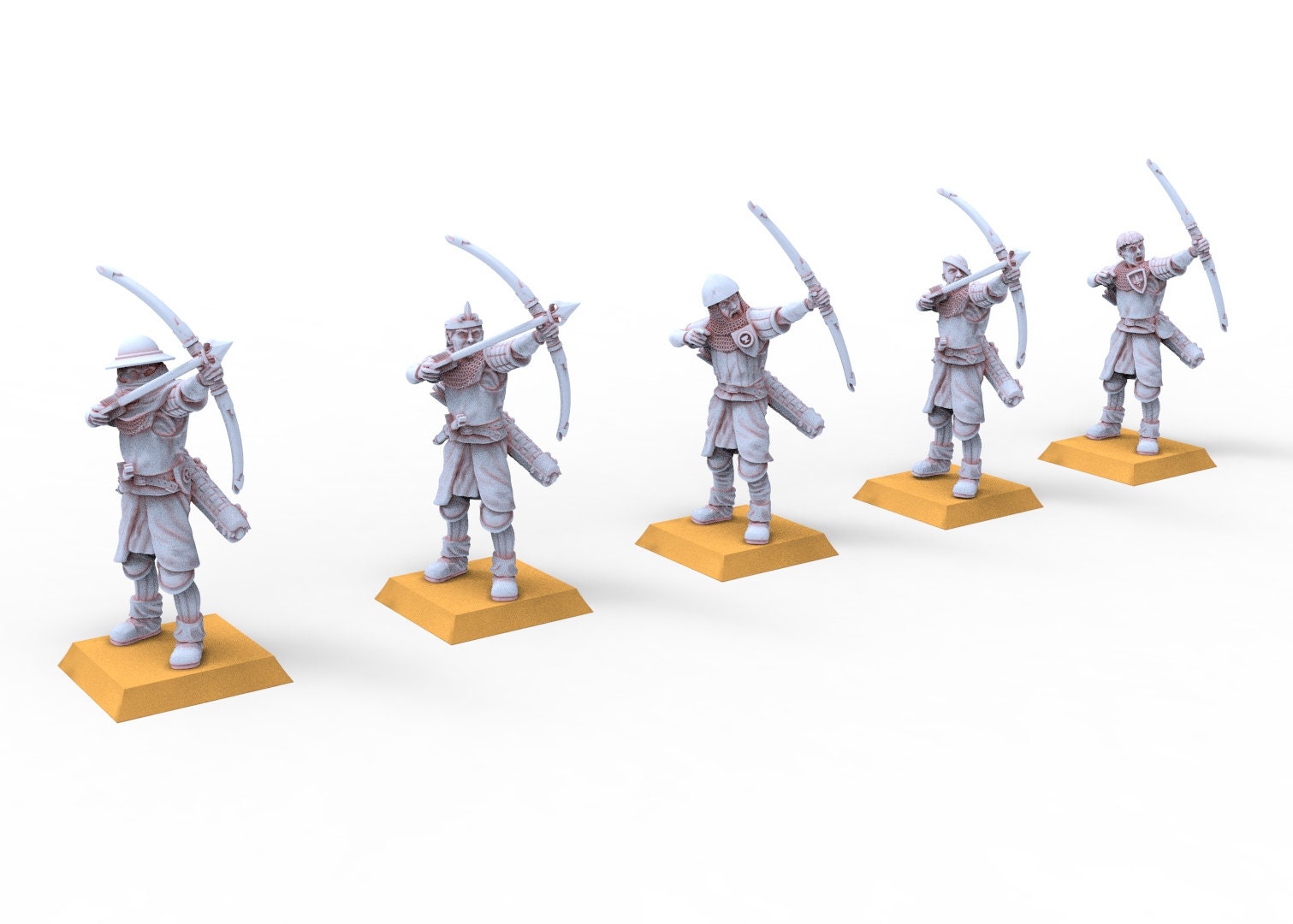 Arthurian Knights - Bowmen men at arms usable for Oldhammer, battle, king of wars, 9th age