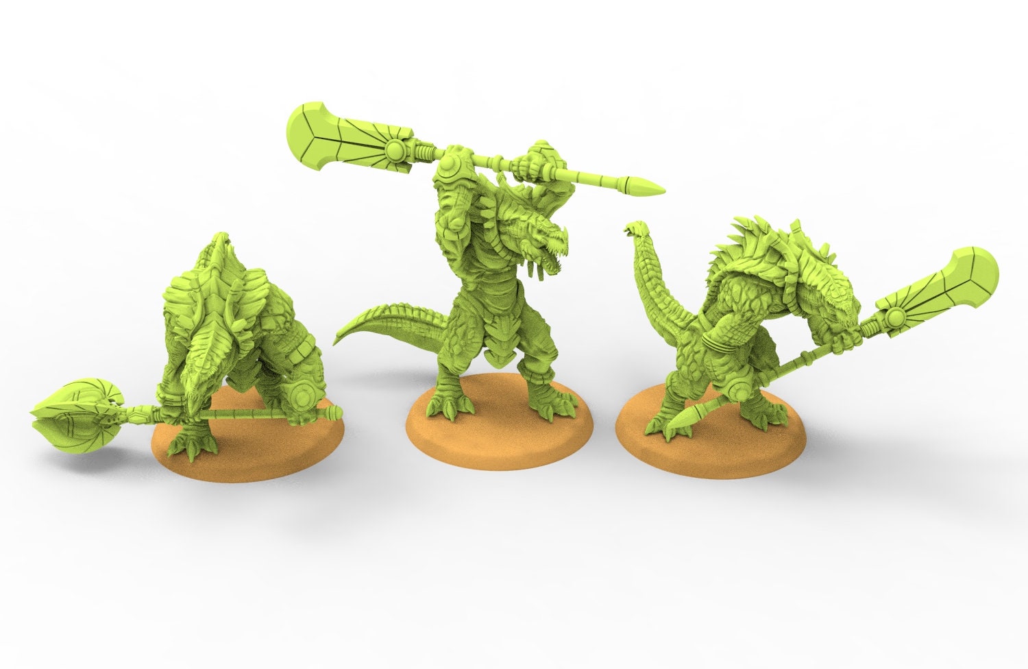 Lost temple - Caiman Hero lizardmen usable for Oldhammer, battle, king of wars, 9th age