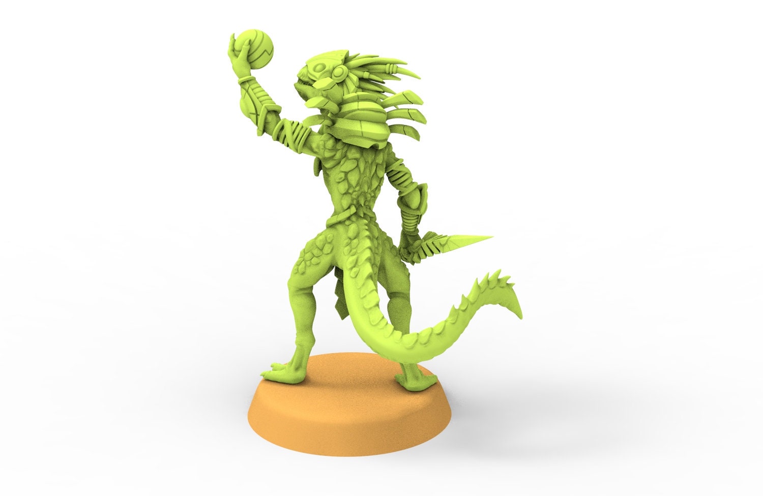 Lost temple - Prophet skink lizard men from the East usable for Oldhammer, battle, king of wars, 9th age