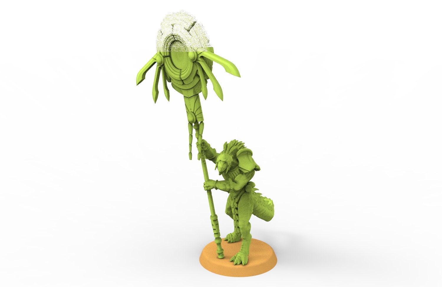 Lost temple - Bearer of the Great Saurian Banner lizardmen from the East usable for Oldhammer, battle, king of wars, 9th age