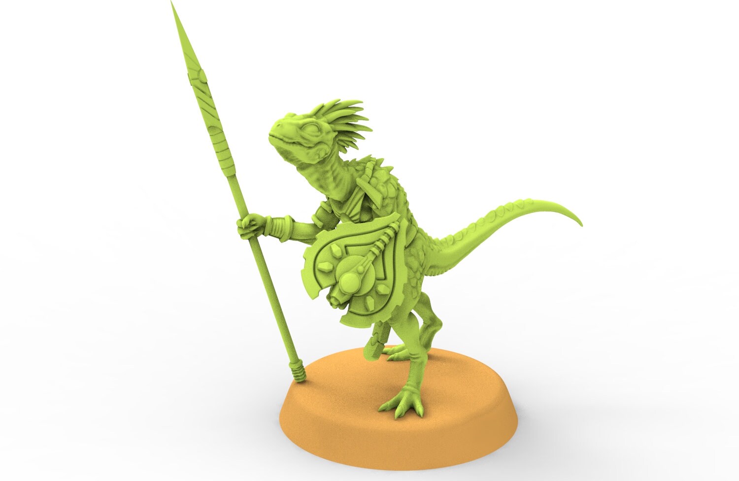 Lost temple - Raptor skink with Spear lizardmen from the East usable for Oldhammer, battle, king of wars, 9th age