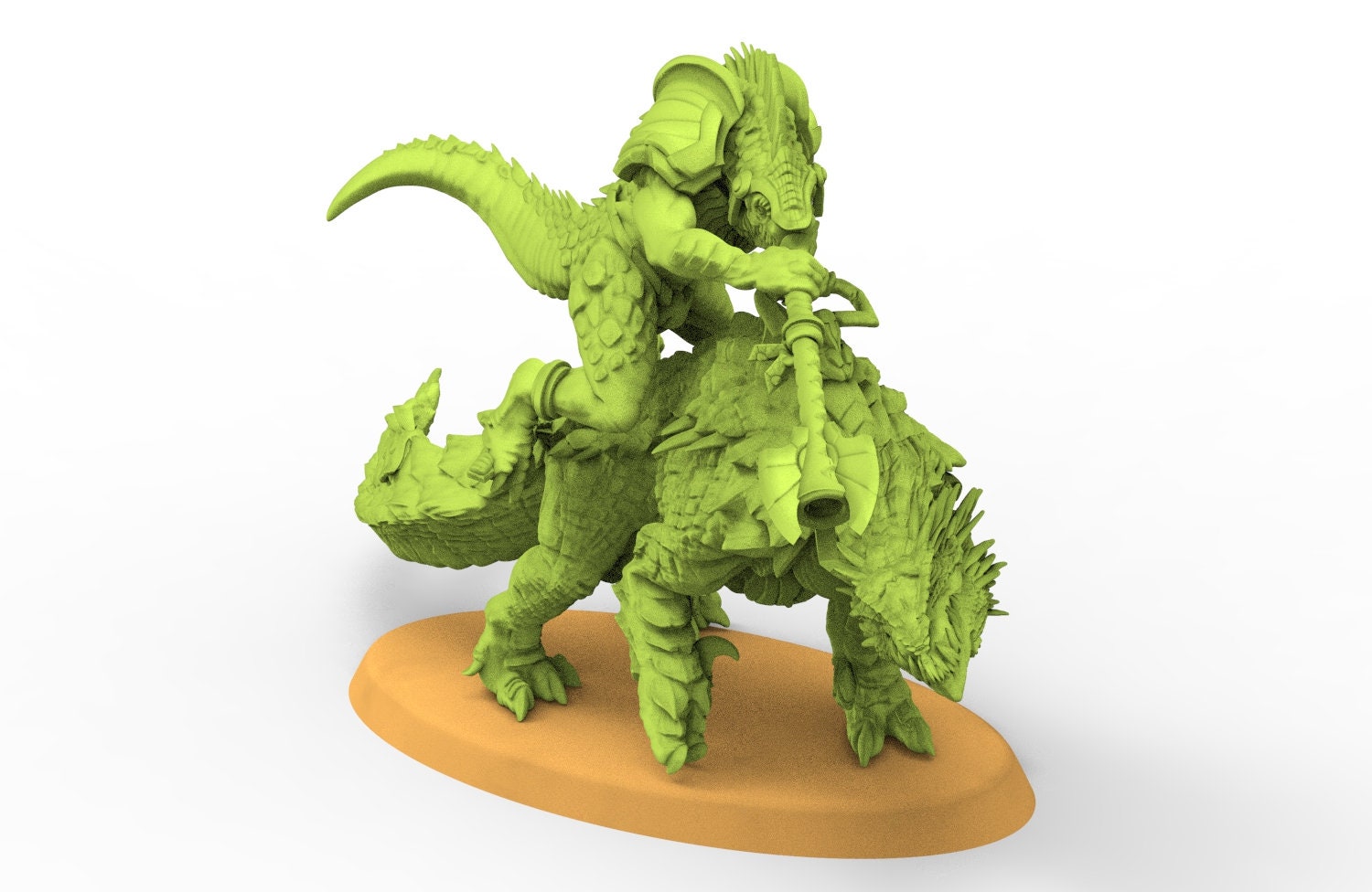 Lost temple - Saurian cavalry on Gorgonopsians lizardmen from the East usable for Oldhammer, battle, king of wars, 9th age