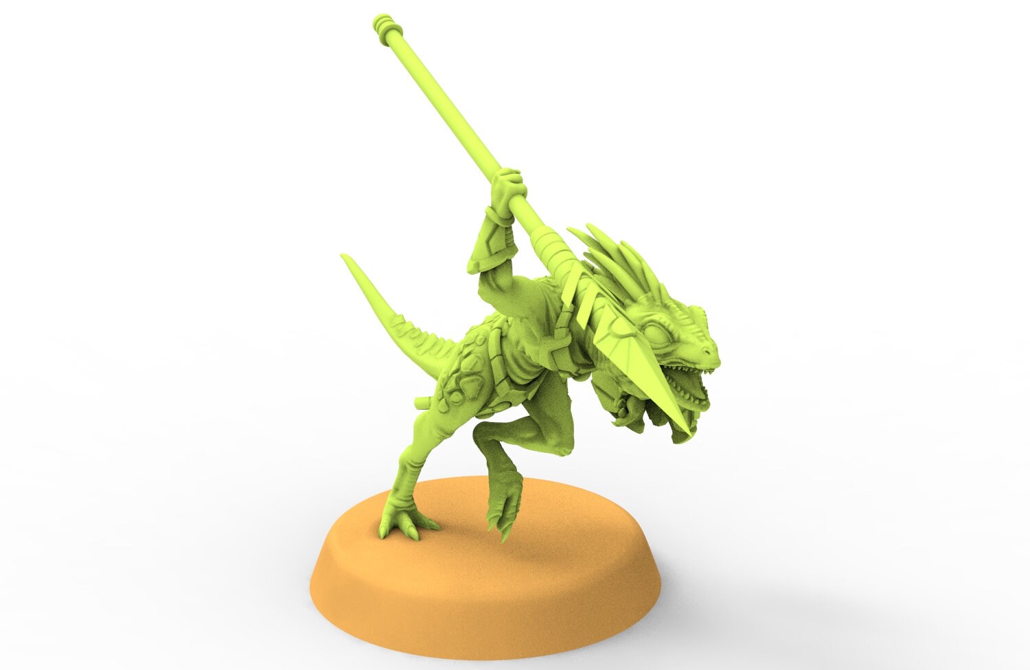 Lost temple - Raptor skink with Spear lizardmen from the East usable for Oldhammer, battle, king of wars, 9th age