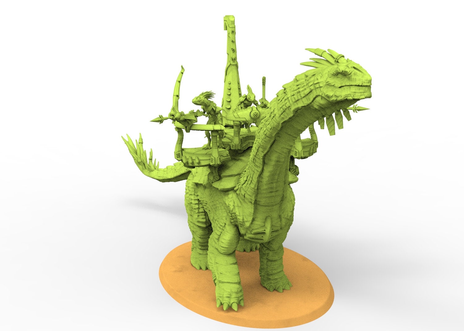 Lost temple - Skinks sur Brachiosaurus lizardmen usable for AOS, Oldhammer, battle, king of wars, 9th age