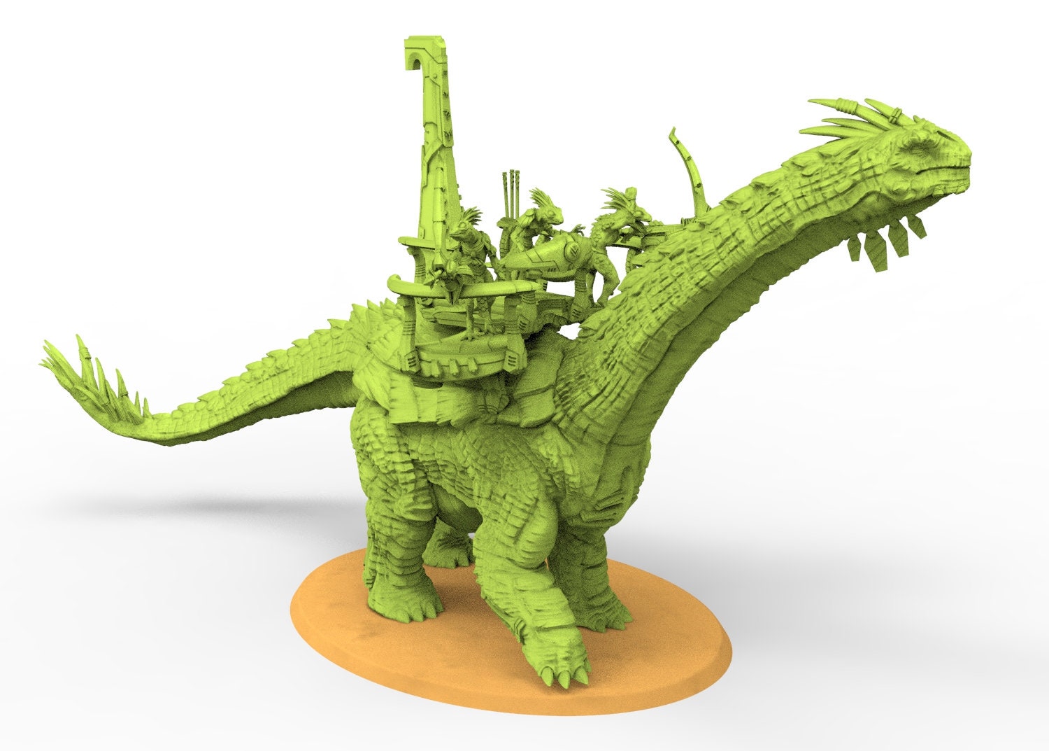 Lost temple - Skinks sur Brachiosaurus lizardmen usable for AOS, Oldhammer, battle, king of wars, 9th age