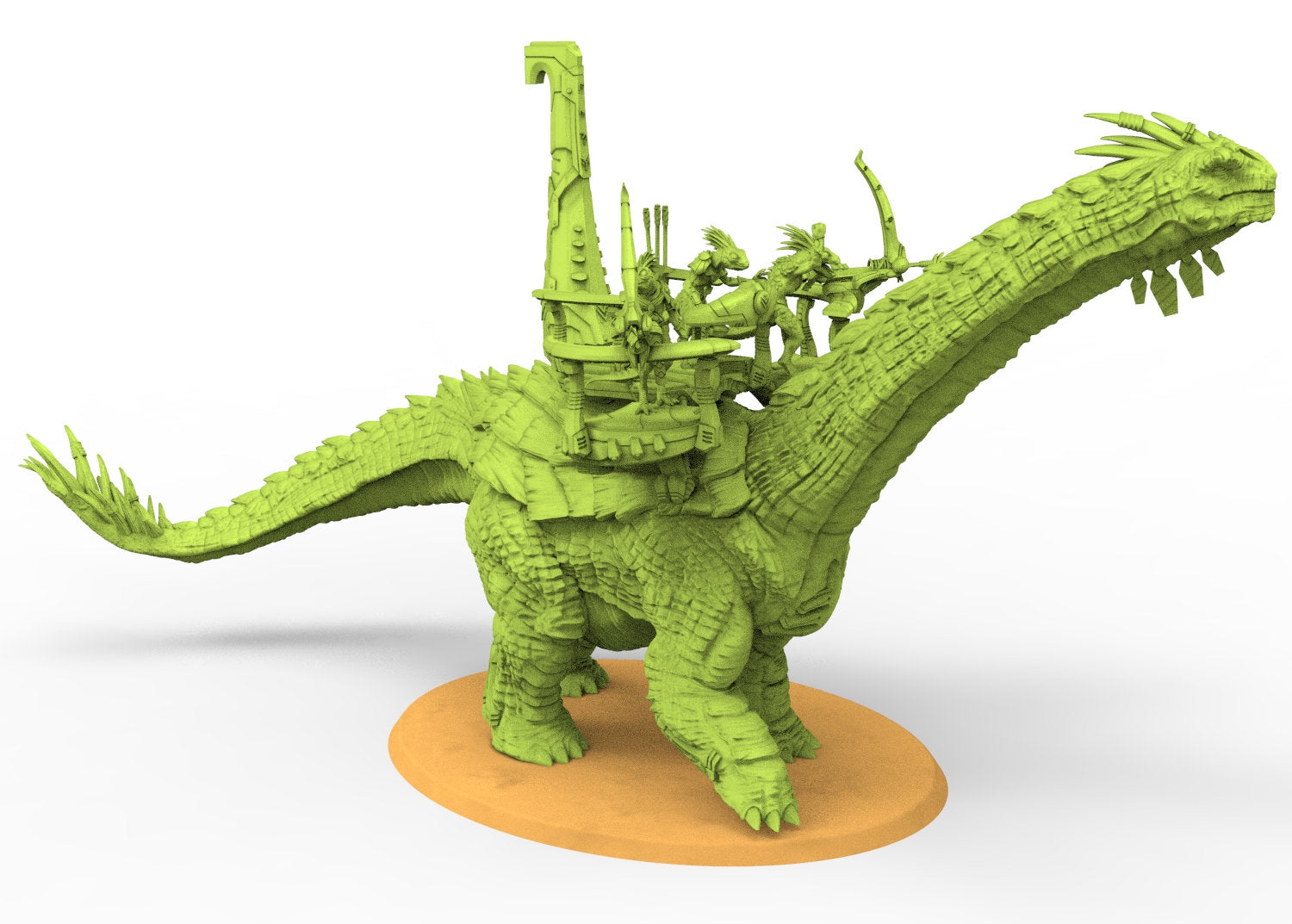 Lost temple - Skinks sur Brachiosaurus lizardmen usable for AOS, Oldhammer, battle, king of wars, 9th age