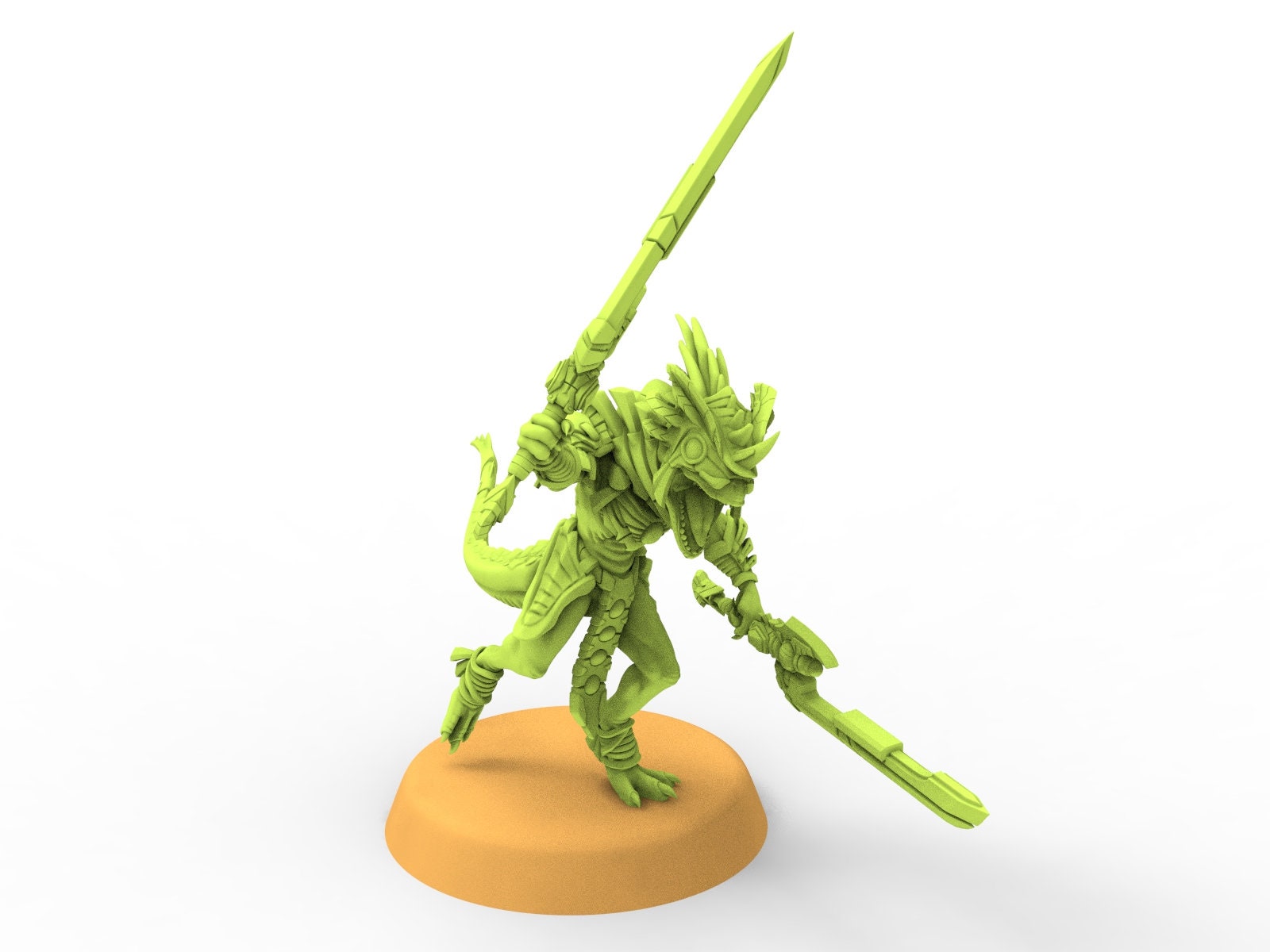 Lost temple - Raptor skink guards lizardmen from the East usable for Oldhammer, battle, king of wars, 9th age