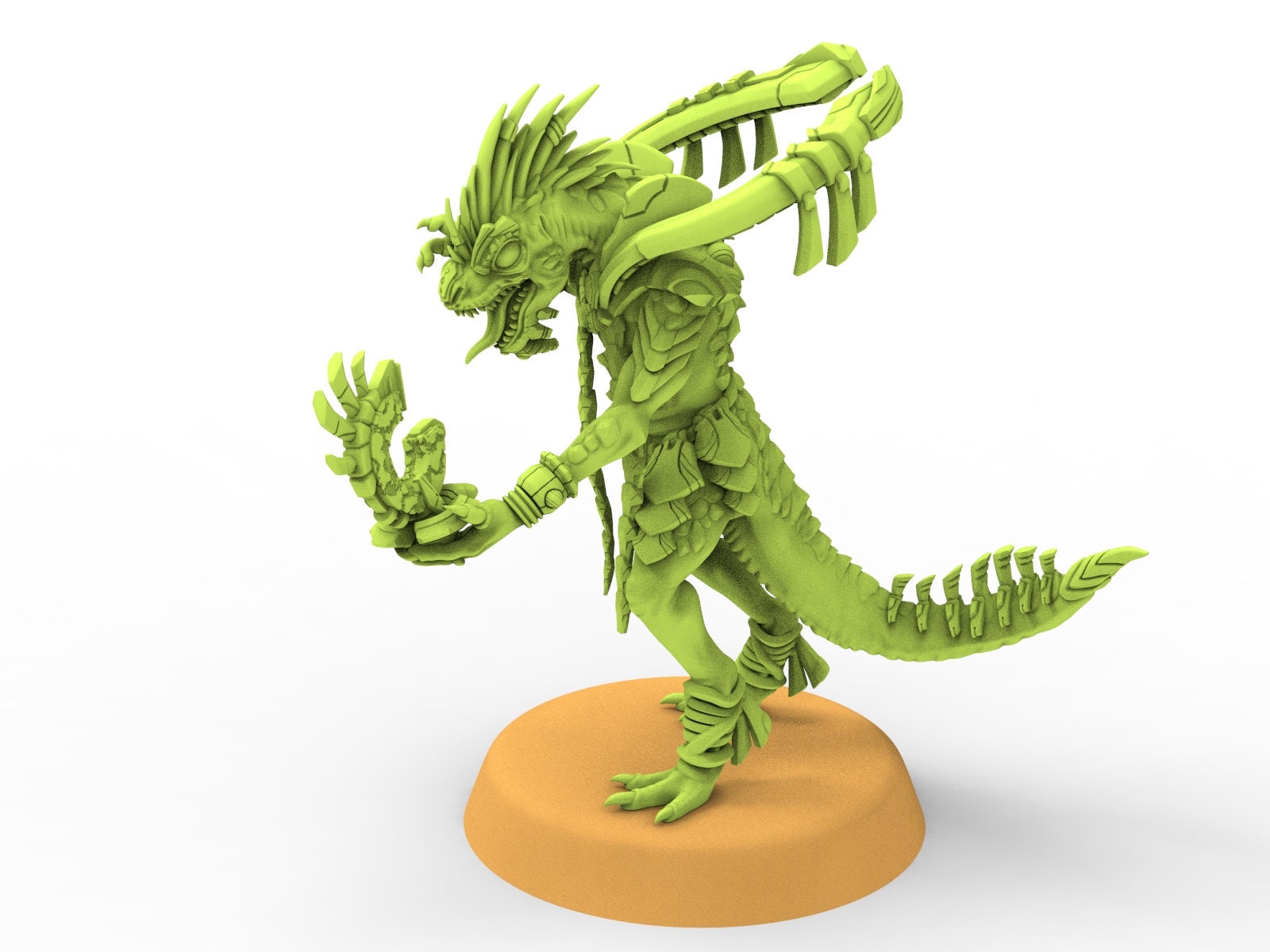 Lost temple - Mage skink lizard men from the East usable for Oldhammer, battle, king of wars, 9th age