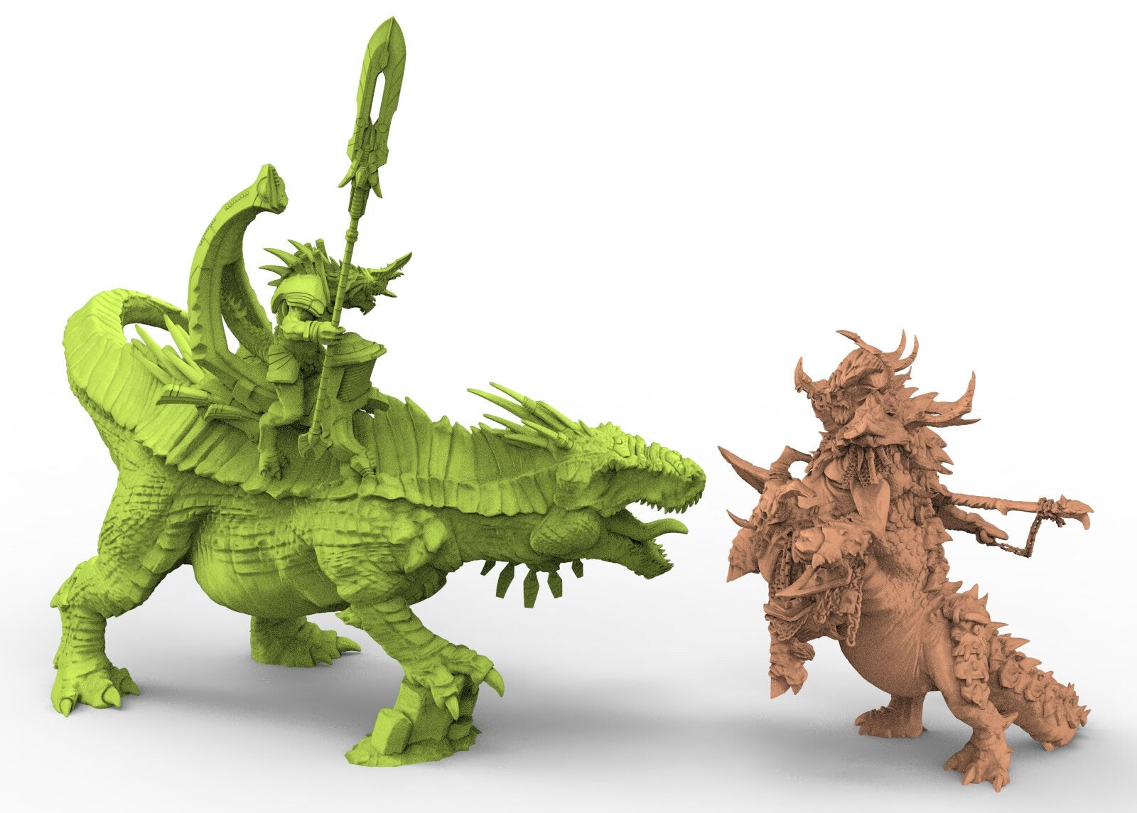 Lost temple - Alphadon Saurian on Carnosaurus lizardmen oracle usable for AOS, Oldhammer, battle, king of wars, 9th age