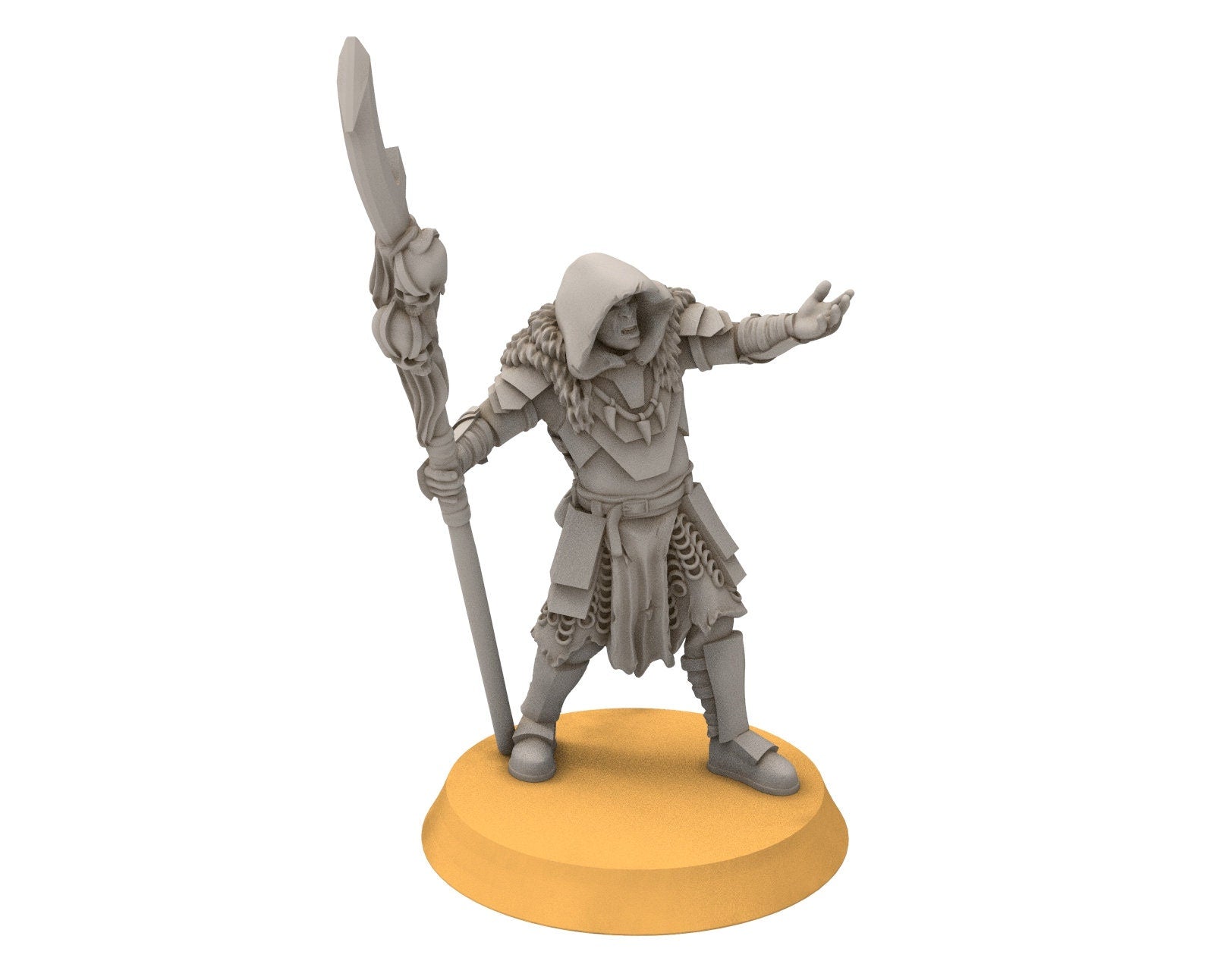 Orc horde - Shaman super orcs, Orc warriors warband, Middle rings miniatures pour wargame D&D, SDA...