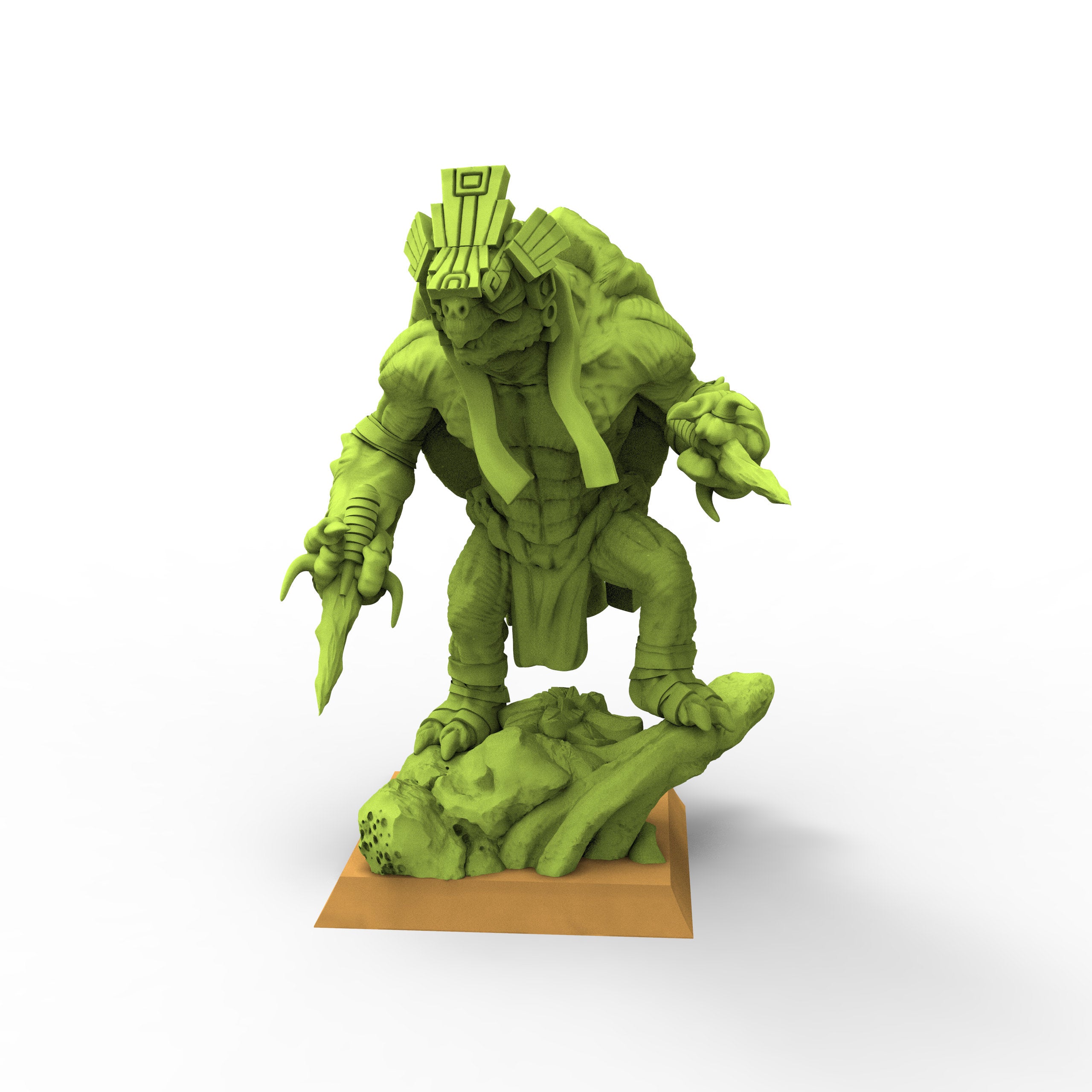 Lost temple - Cowabunga lizardmen from the East usable for Oldhammer, battle, king of wars, 9th age