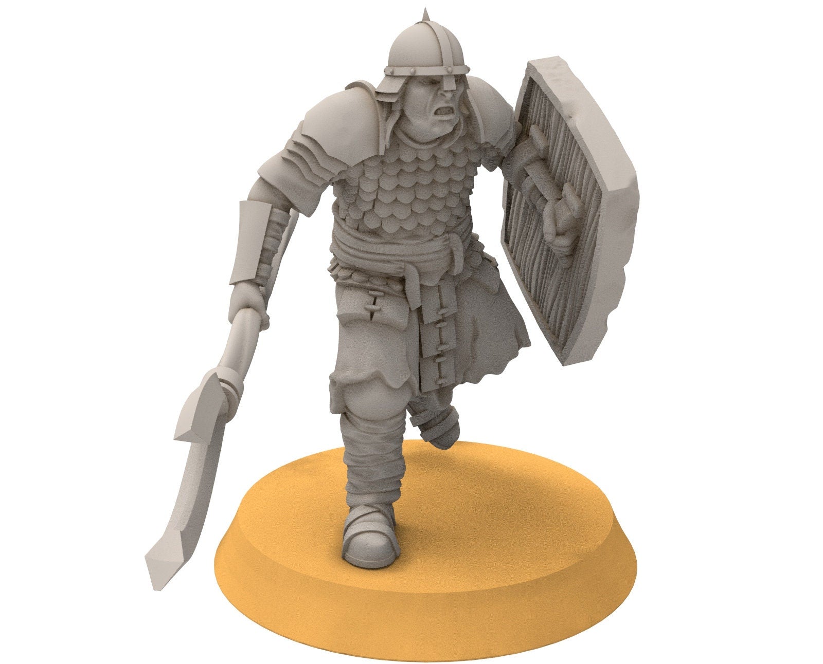 Orcs horde - Orc infanterie spearmen, Orc warriors warband, Middle rings miniatures pour wargame D&D, SDA...