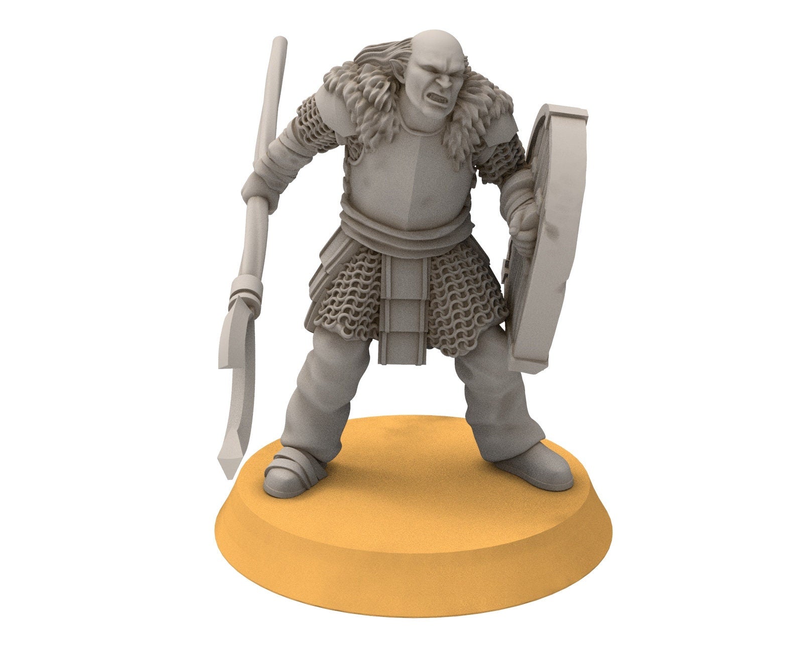 Orcs horde - Orc infanterie spearmen, Orc warriors warband, Middle rings miniatures pour wargame D&D, SDA...