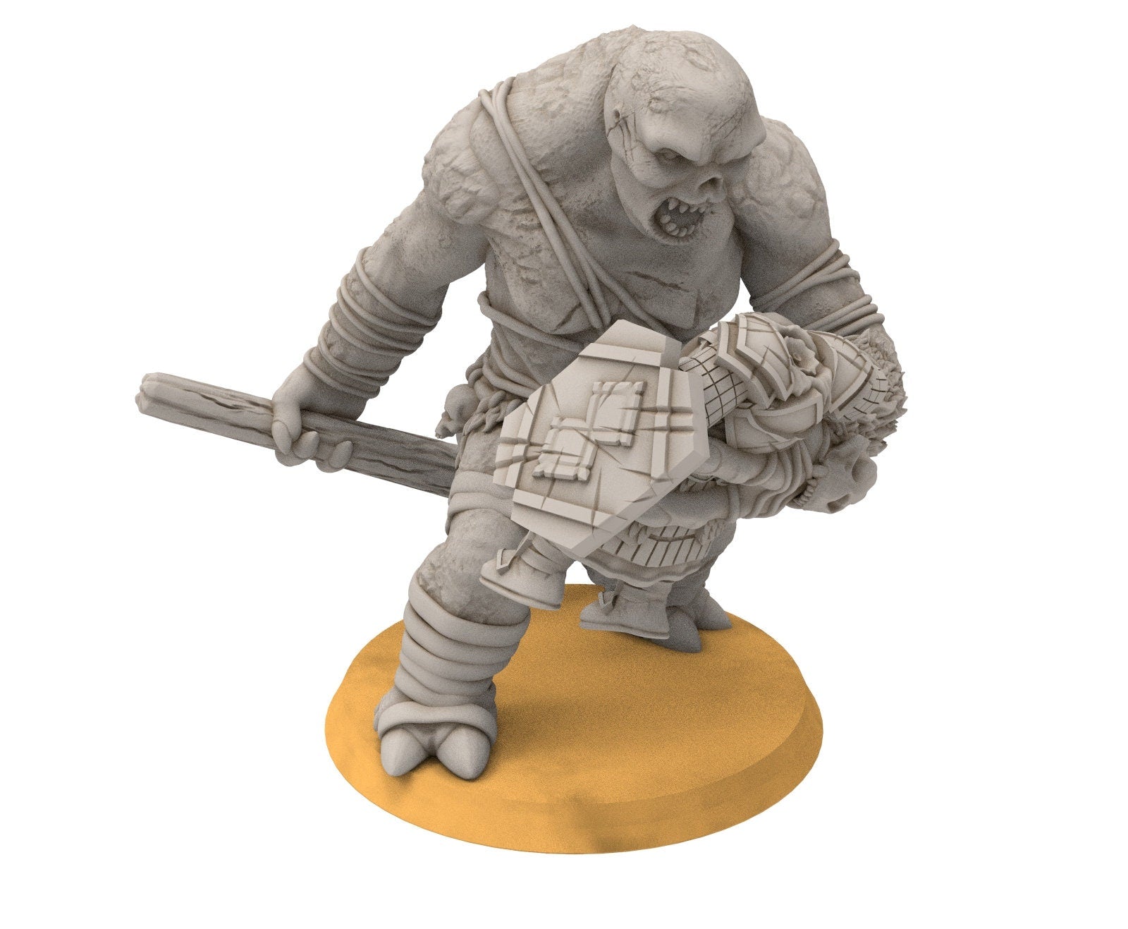 Goblin cave - Savage cave troll warriors with spear, Dwarf mine, Middle rings miniatures for wargame D&D, Lotr...