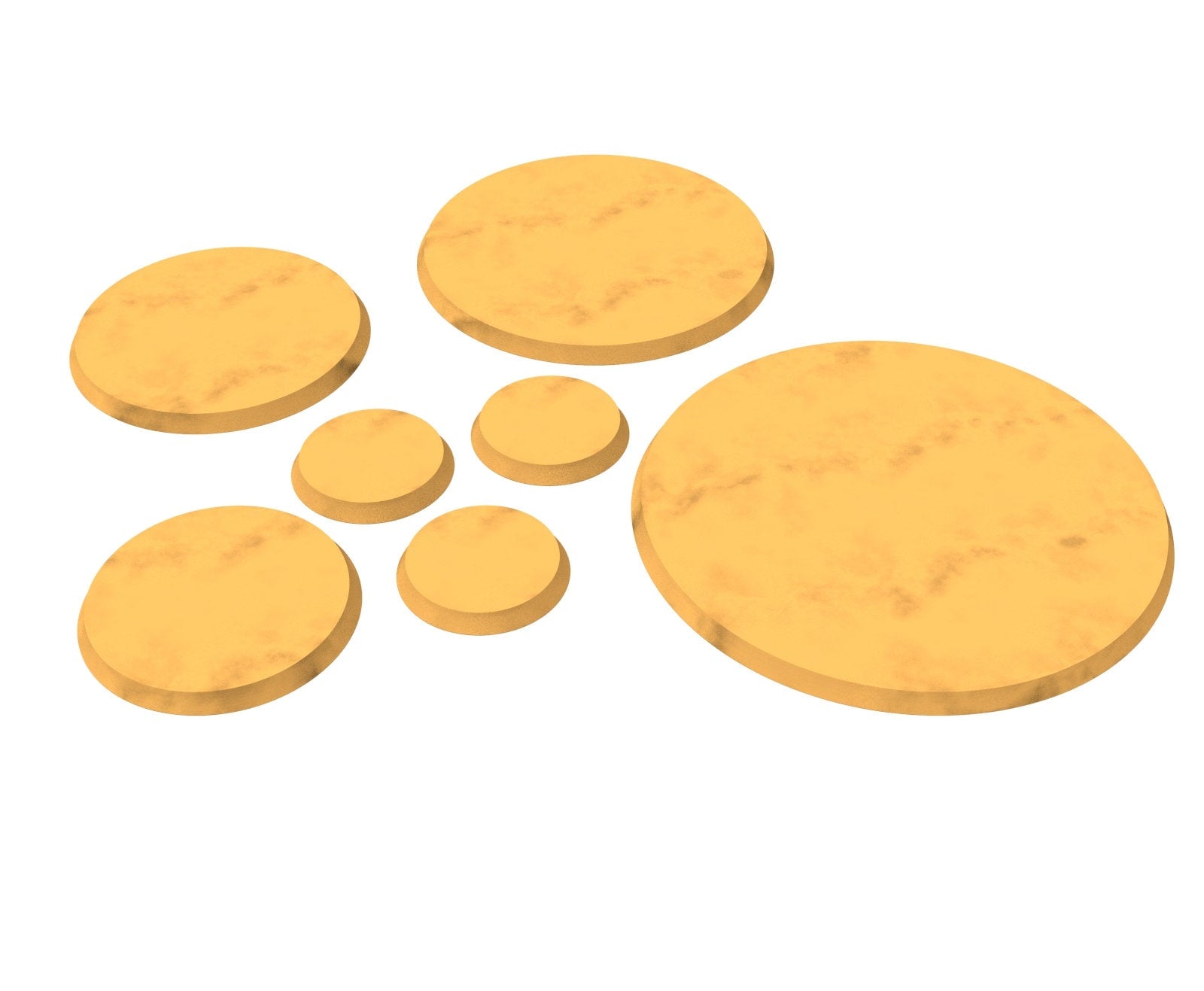 Basic - Flat Round and Oval bases, lot of 25mm to 80mm usable for Oldhammer, saga, age of sigmar, Lotr, wargame...