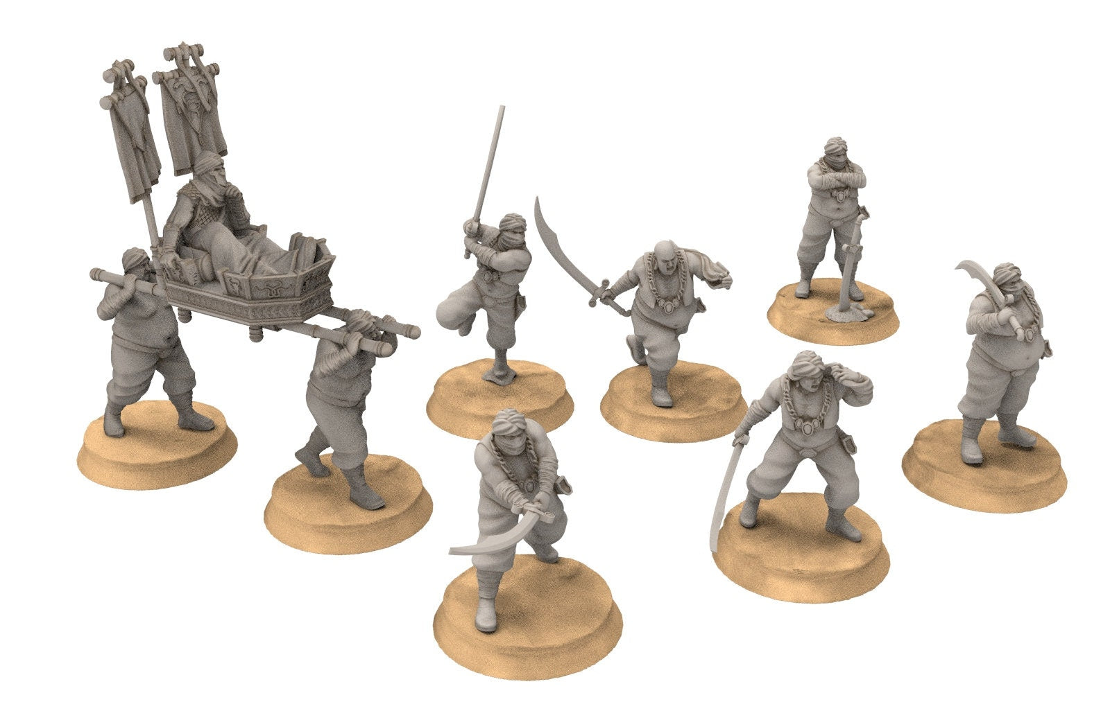Harad - Army bundle of Desert Snake Warriors, Berber nomads, Harad Bedouin Arabs Sarazins miniatures for wargame D&D, Lotr...