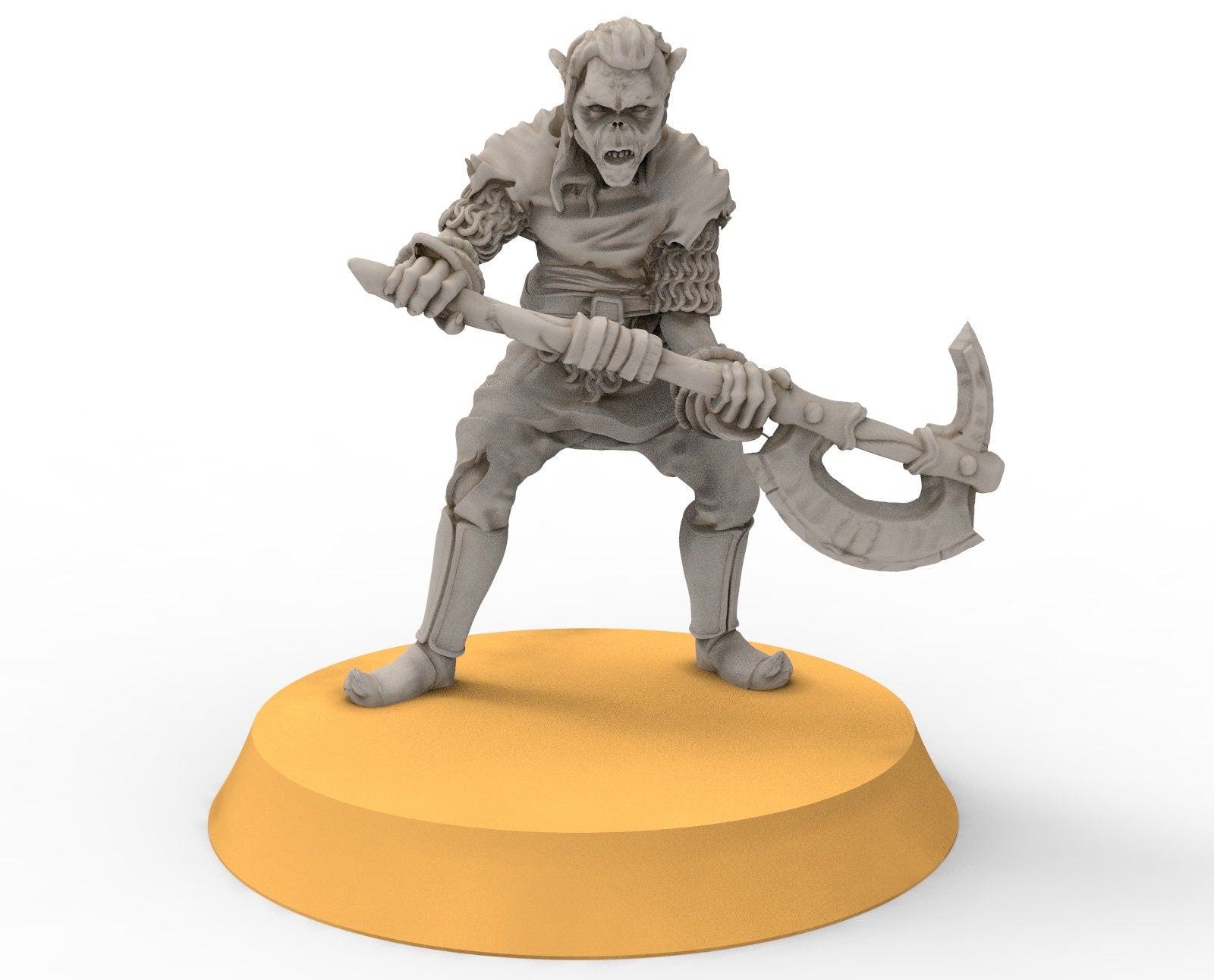 Goblin cave - Goblin rangers with large axes elite, Dwarf mine, Middle rings miniatures pour wargame D&D, SDA...