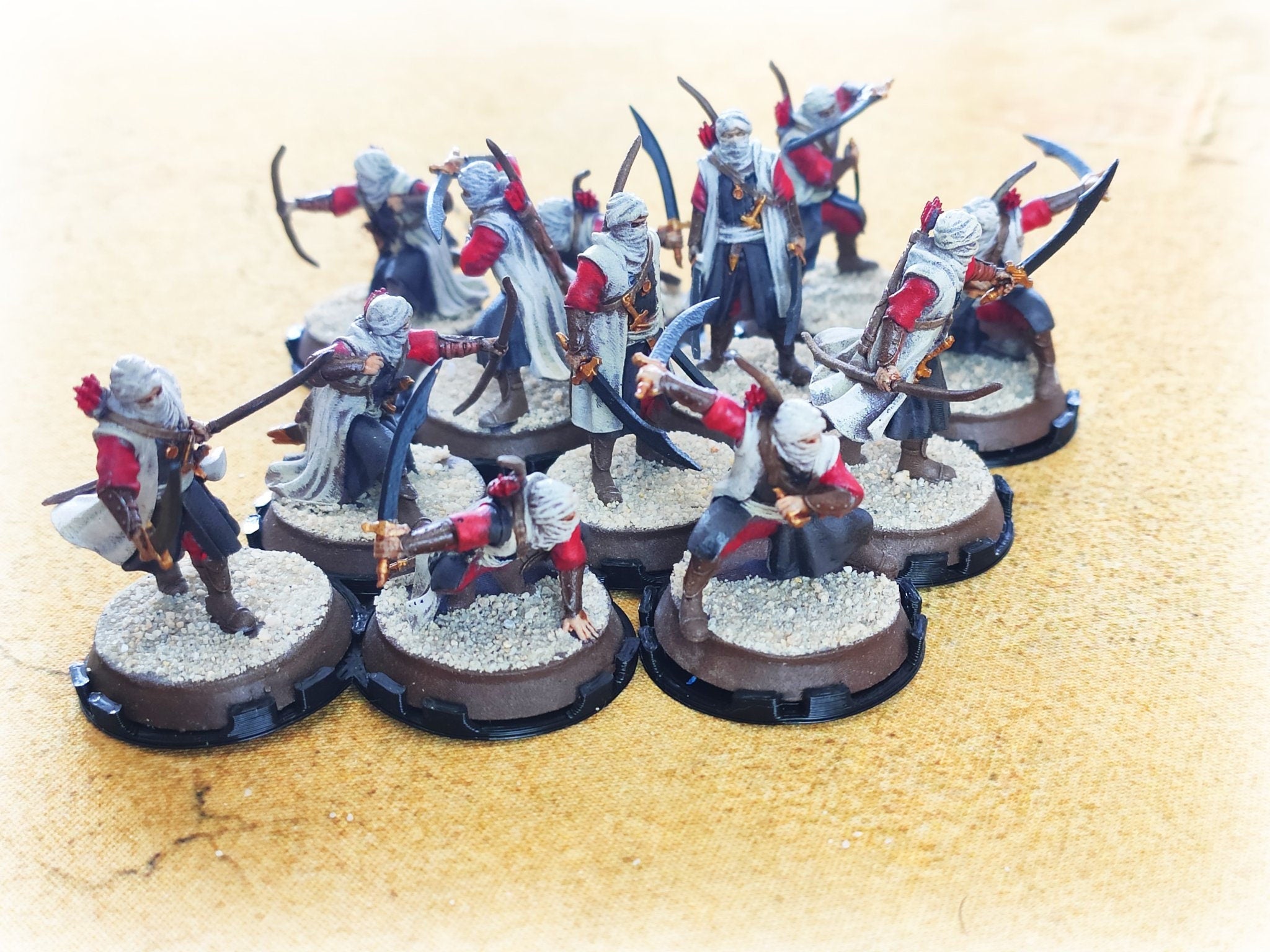 Harad - Desert warriors, Southern Elite ninja, Berber nomads, Harad Bedouin Arabs Sarazins miniatures for wargame D&D, Lotr...