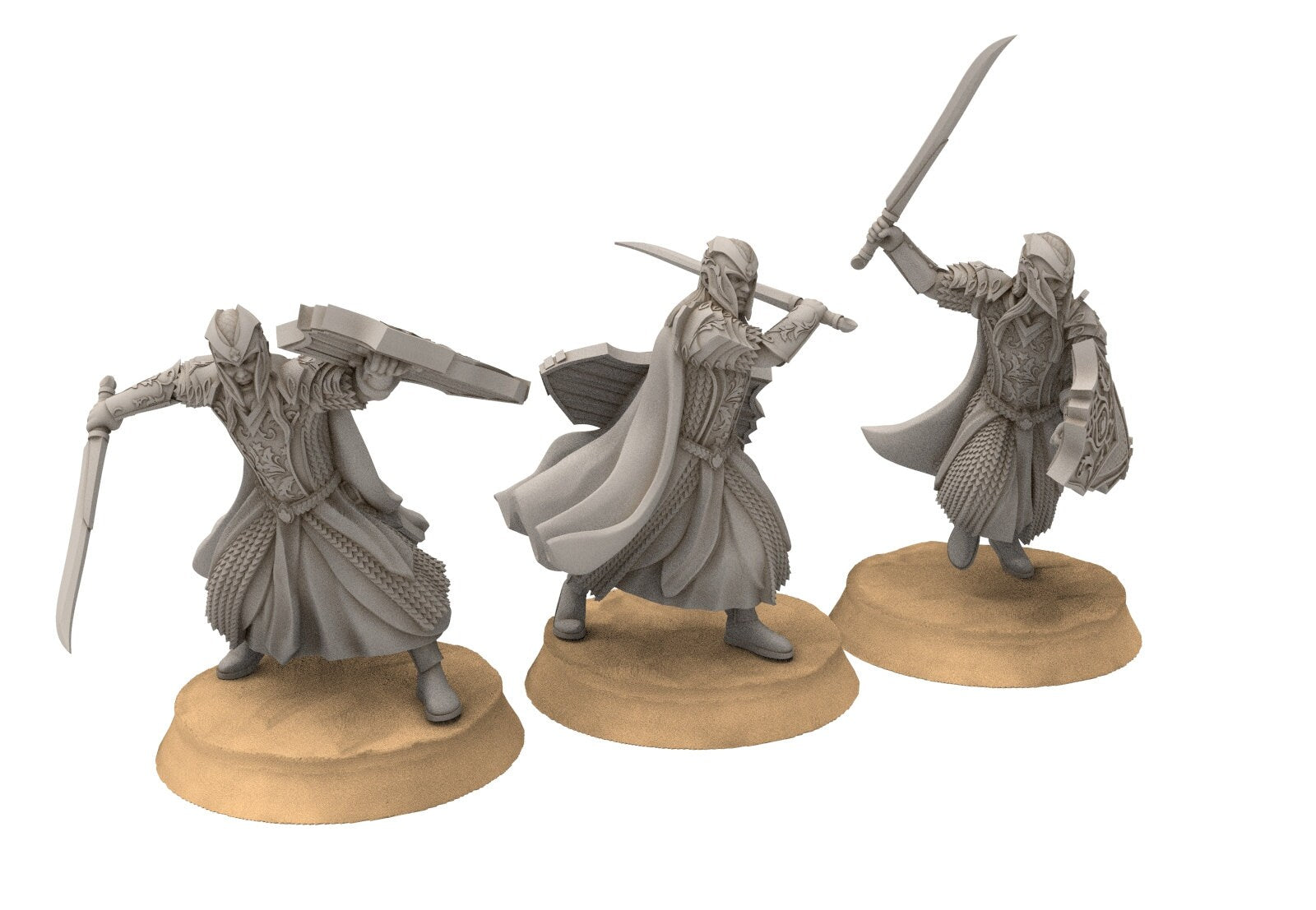 Darkwood - Forest Guard - Swordmen, Middle rings miniatures pour wargame D&D, SDA...