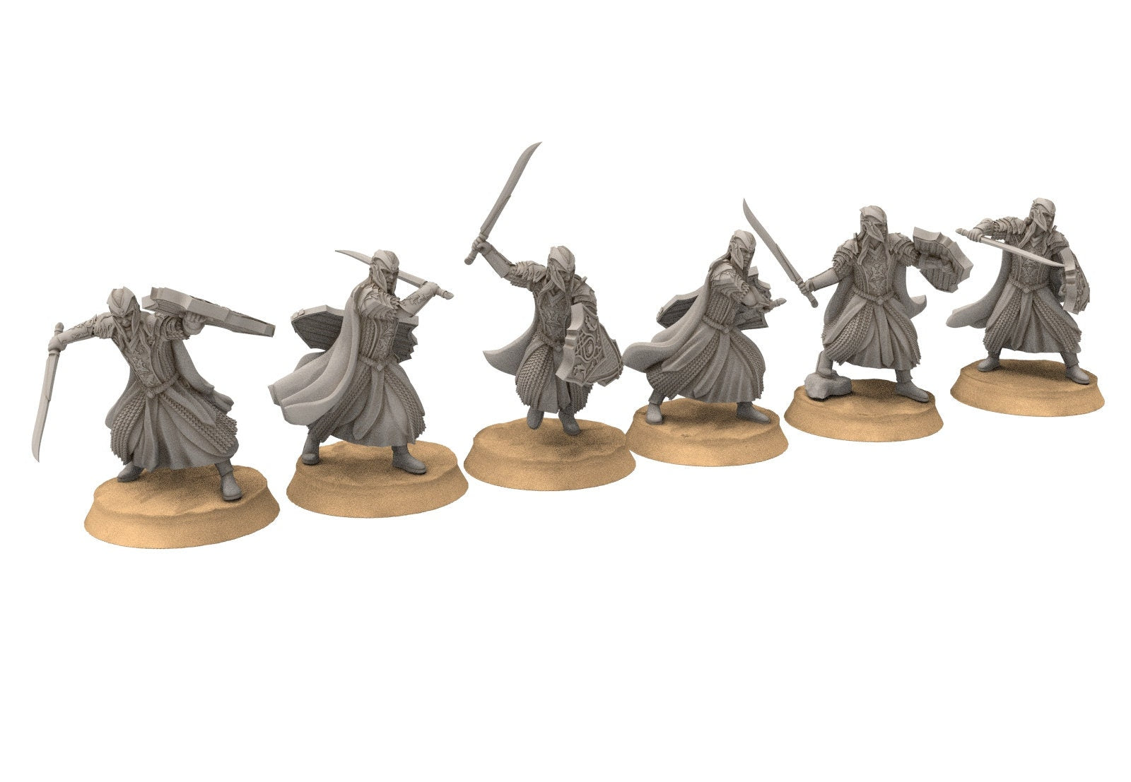 Darkwood - Forest Guard - Swordmen, Middle rings miniatures pour wargame D&D, SDA...