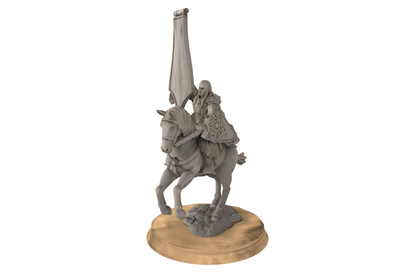 Darkwood - Wooden Elf Banner, Middle rings miniatures pour wargame D&D, SDA...