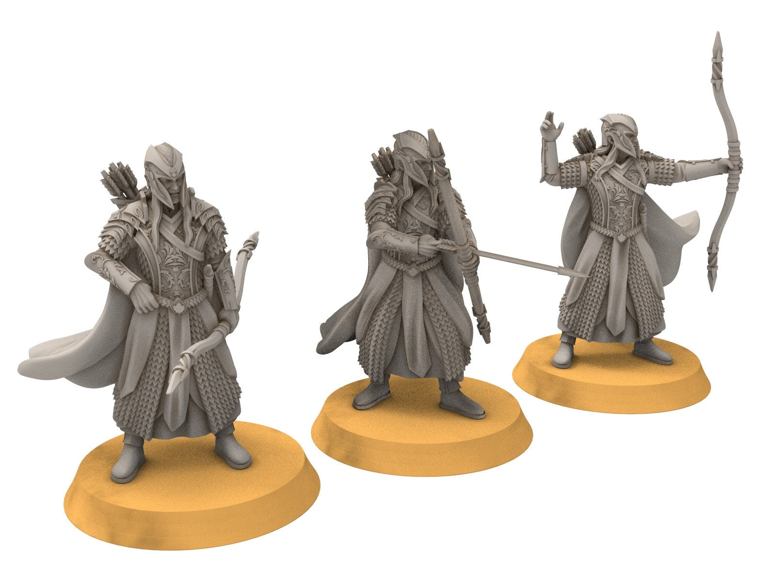 Darkwood - Forest Guard - Bowmen, Middle rings miniatures for D&D wargame, Lotr...