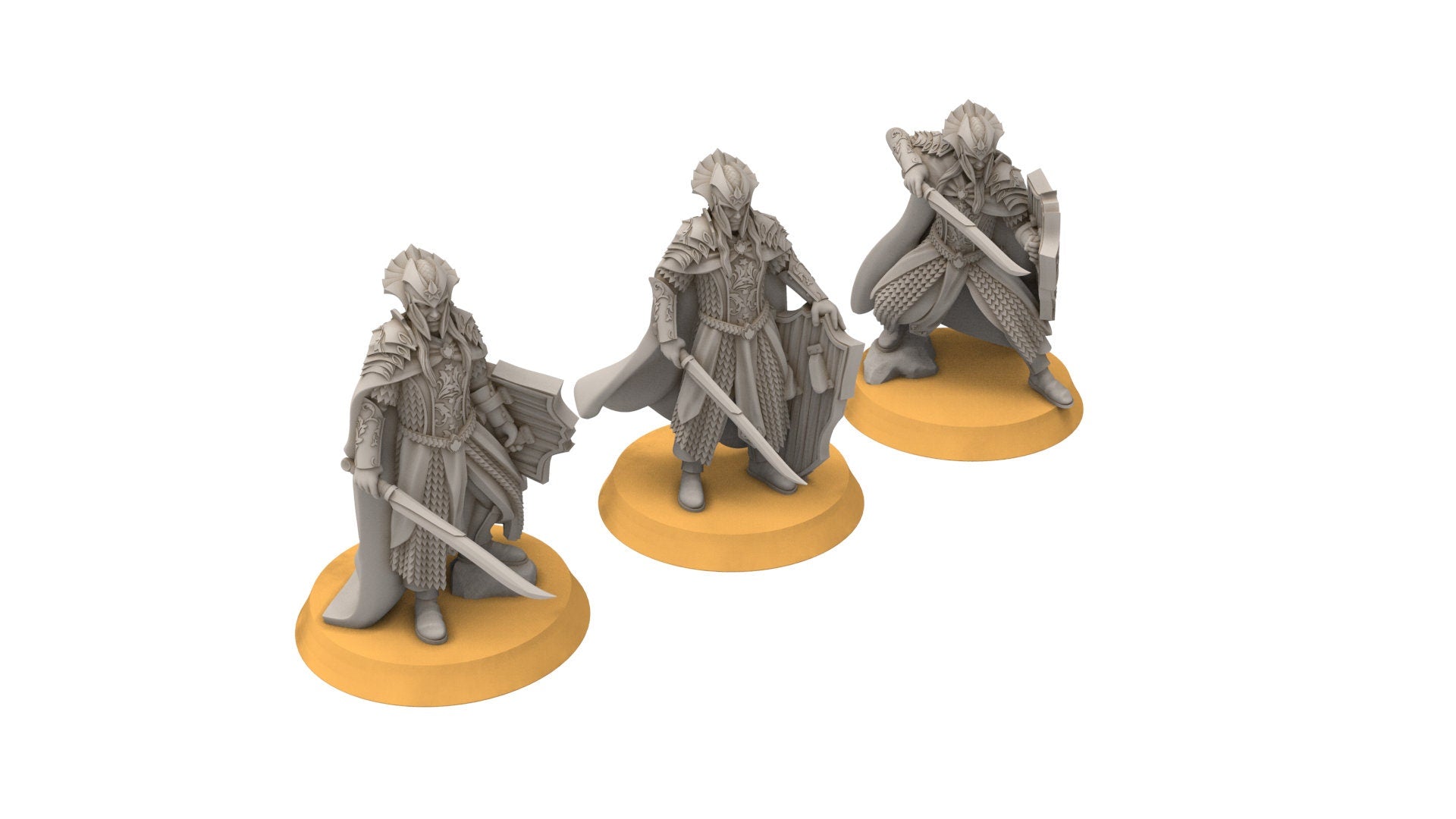 Darkwood - Forest King Guard - Swords, Middle rings miniatures pour wargame D&D, SDA...