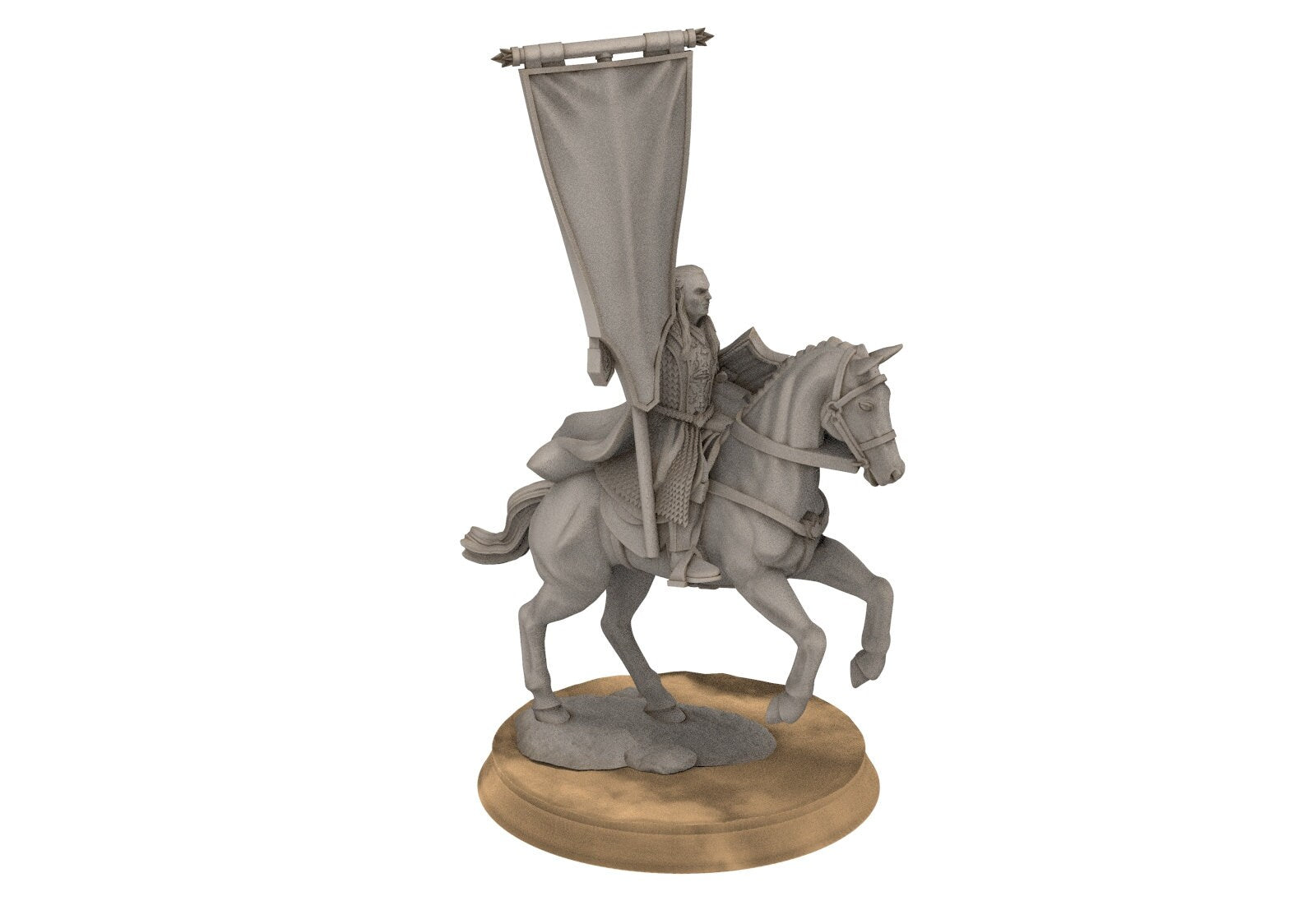 Darkwood - Wooden Elf Banner, Middle rings miniatures pour wargame D&D, SDA...